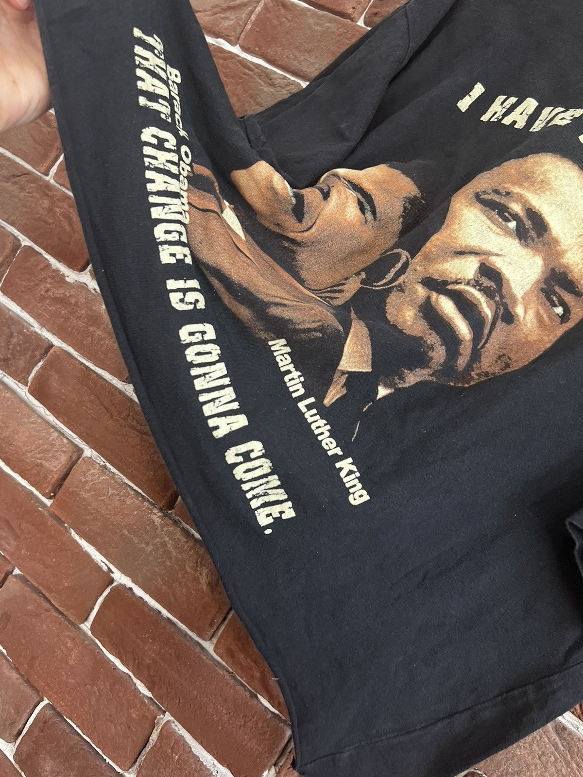 Rap Tees vintage 2000s martin luther KING barack OBAMA rap tee art Size US M / EU 48-50 / 2 - 4 Thumbnail