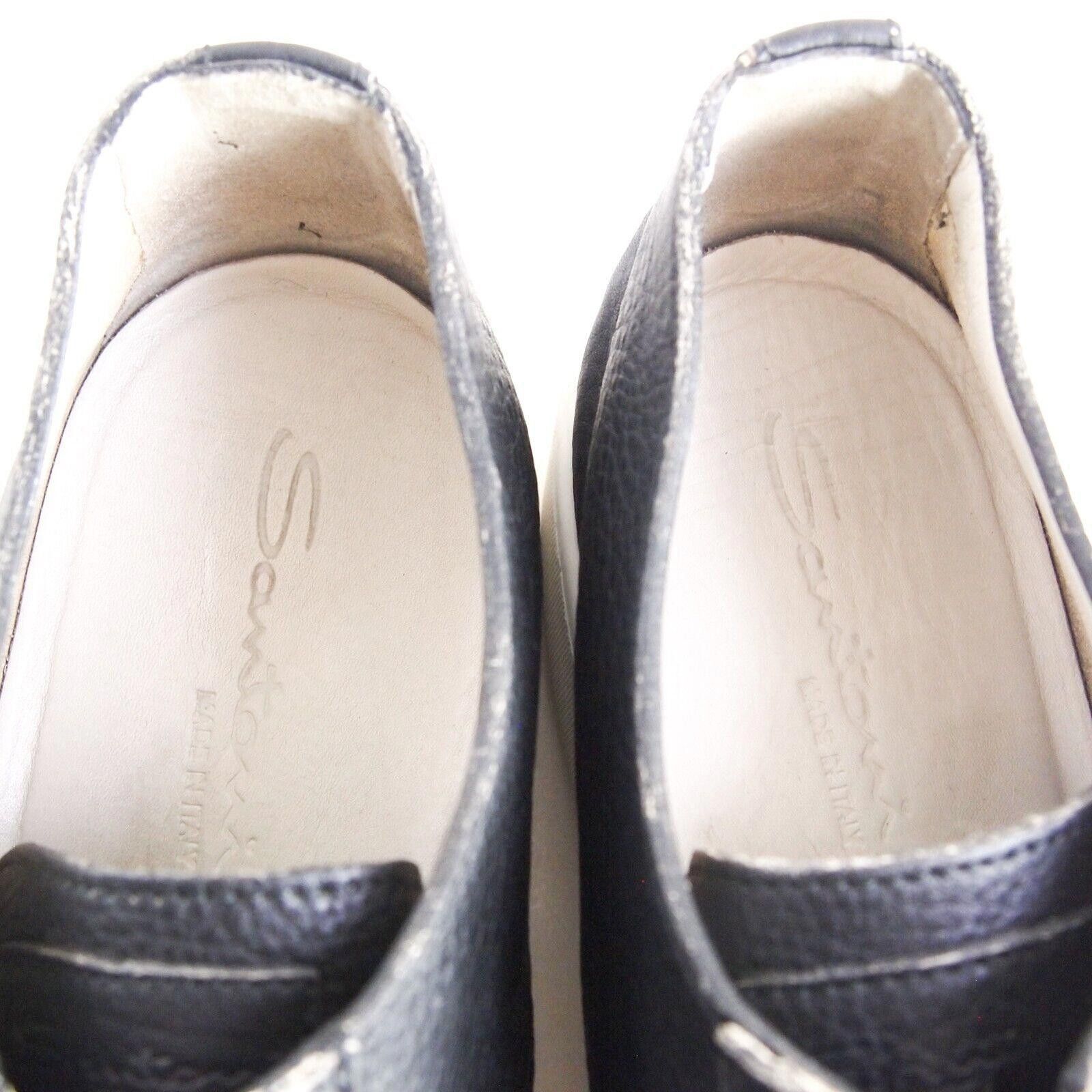 Santoni Santoni Low Top Sneakers Black Leather US 11.5 EU 44.5 Size US 11.5 / EU 44-45 - 5 Thumbnail