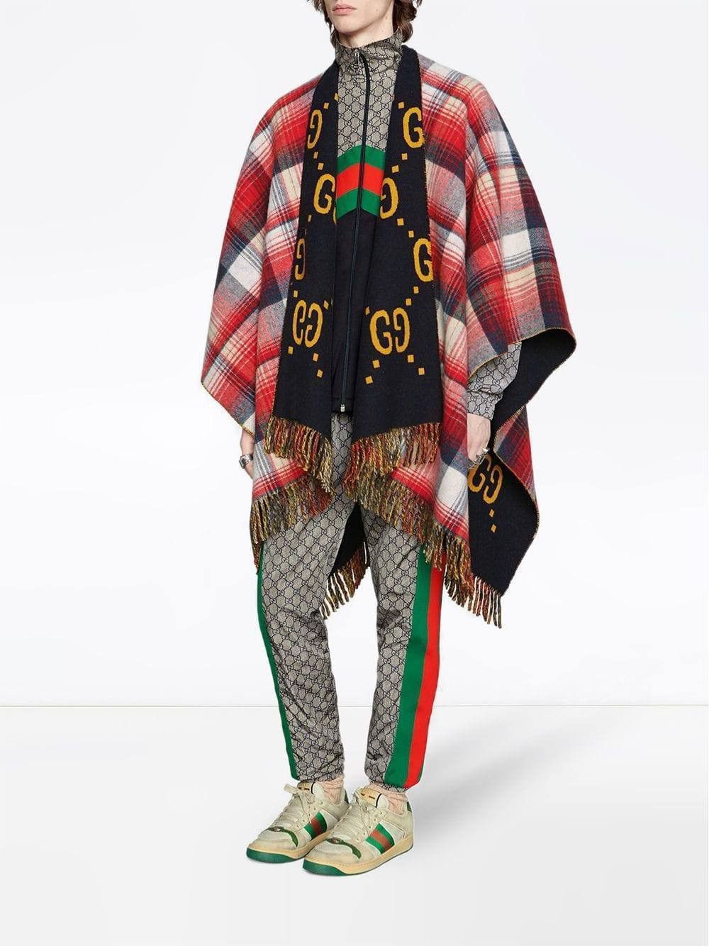 Gucci gucci reversible poncho gg wool Size ONE SIZE - 4 Thumbnail