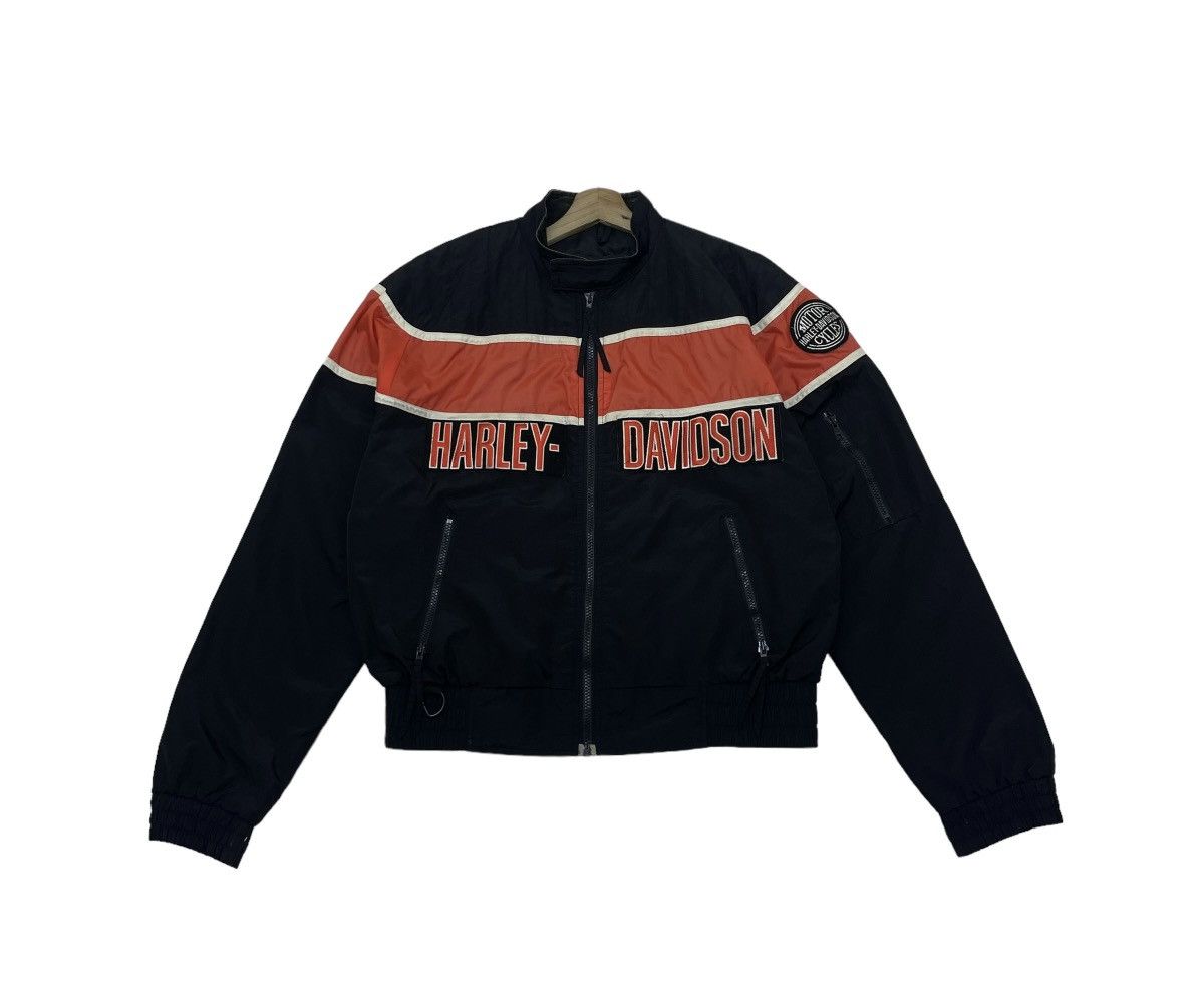 1990’s Harley Davidson Men’s Racing Jacket Nylon Bomber Light deals USA Made Black M