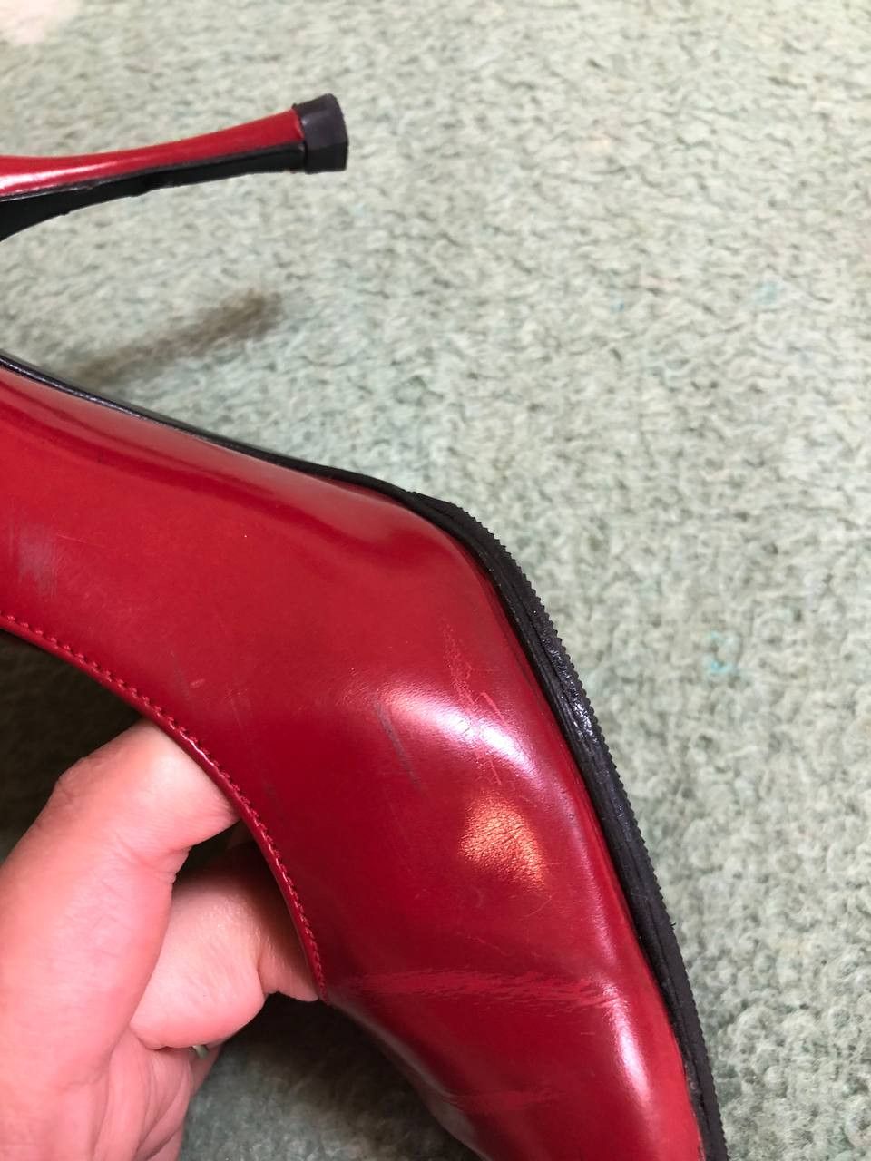 Dolce & Gabbana Dolce & Gabbana Red Patent Leather Pointed-Toe Heels Size US 10 / IT 40 - 11 Thumbnail
