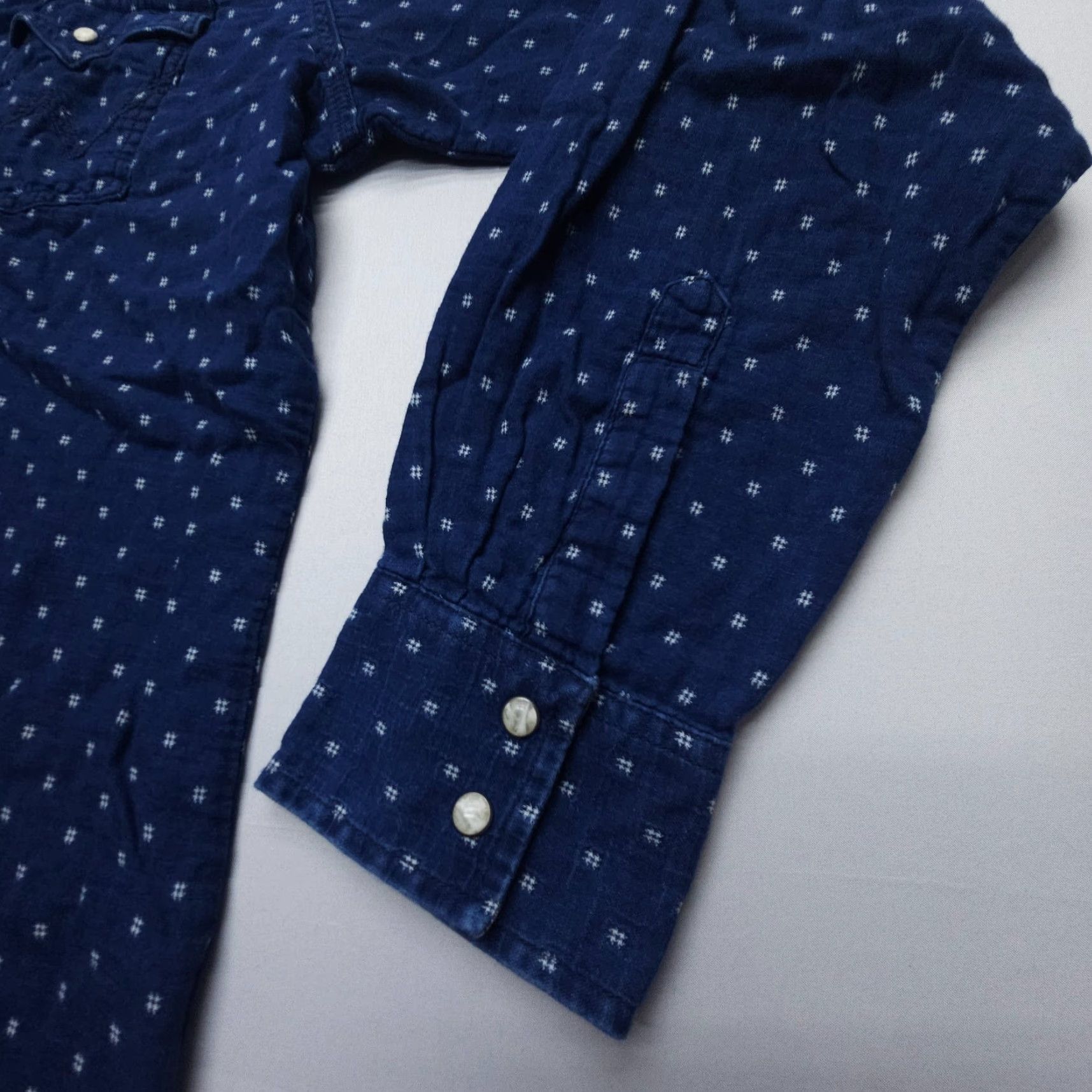 Wrangler VINTAGE Wrangler Retro Flannel Pearl Snap Shirt Mens 2XL Blue Western Print Rodeo Lined Size US XXL / EU 58 / 5 - 4 Thumbnail