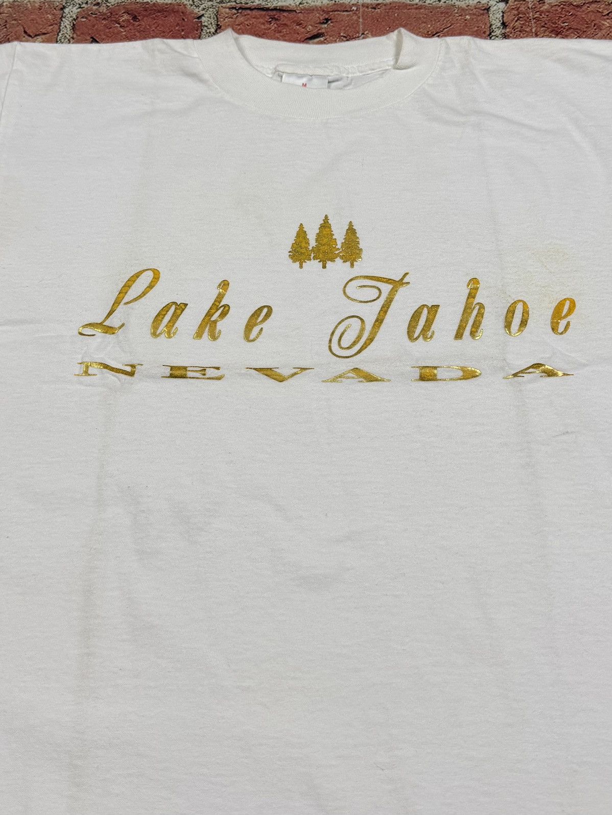 Vintage Vintage 90s Lake Tahoe Nevada T Shirt Outdoor Nature Trees Size US M / EU 48-50 / 2 - 8 Thumbnail