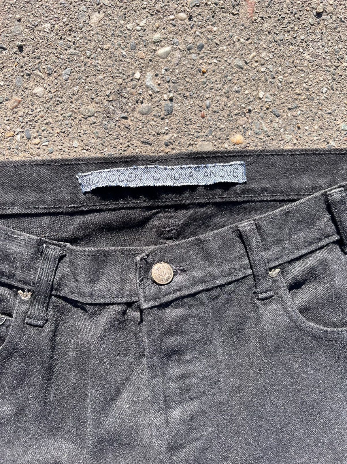 Vintage NovocentoNovantanove “rmani” flared heavy waxed jeans Size US 34 / EU 50 - 3 Thumbnail