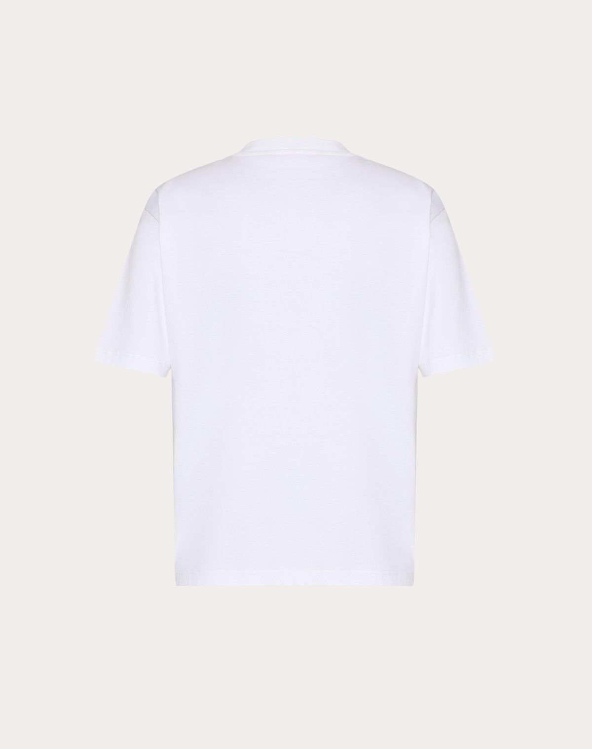 Valentino o1s1wg110525 Embroidered Cotton Jersey T-Shirt in White Size XS / US 0-2 / IT 36-38 - 2 Thumbnail