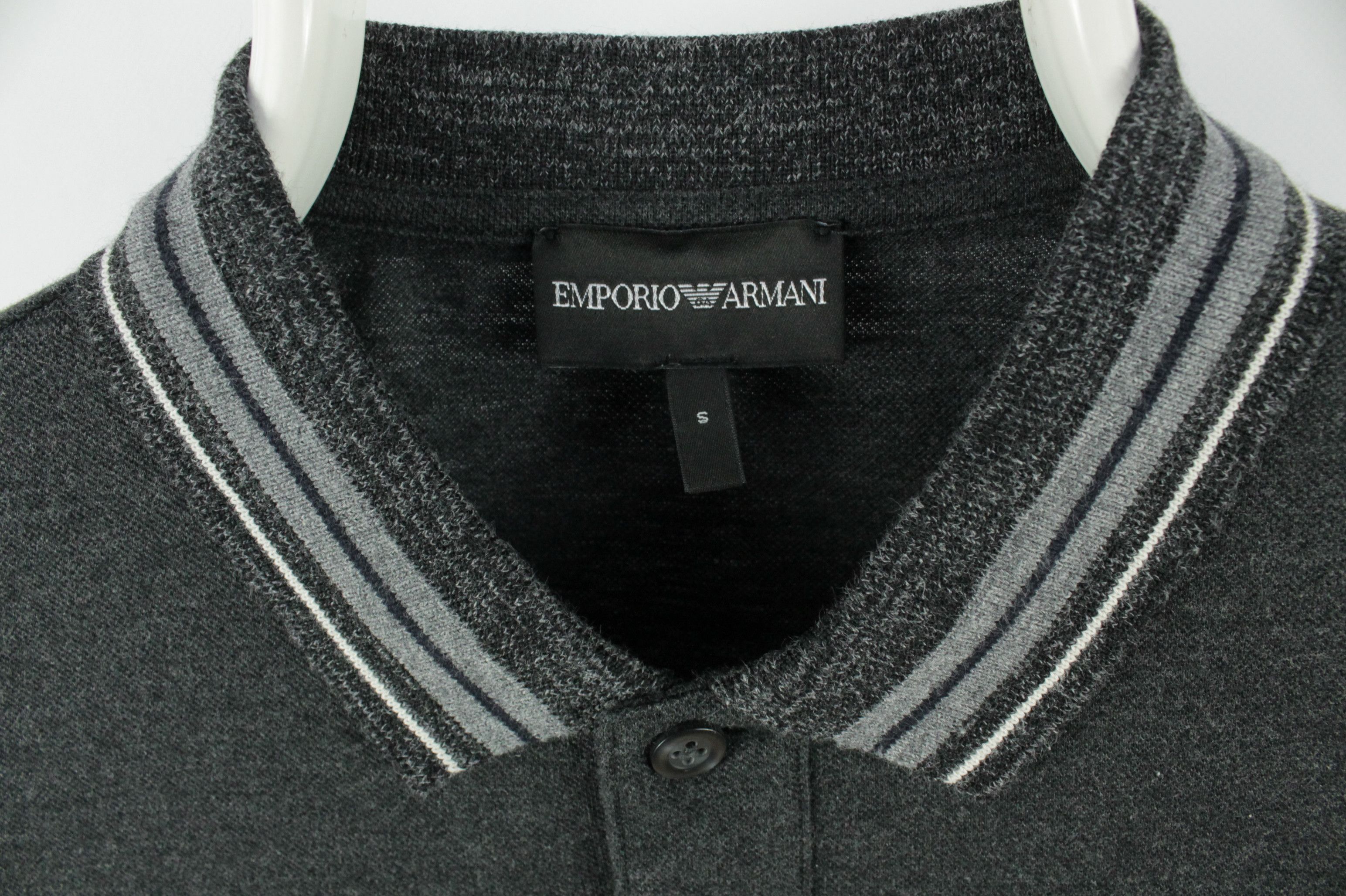 Designer × Emporio Armani Emporio Armani Gray Cotton Slim Fit Polo Shirt Men's Size US S / EU 44-46 / 1 - 3 Thumbnail