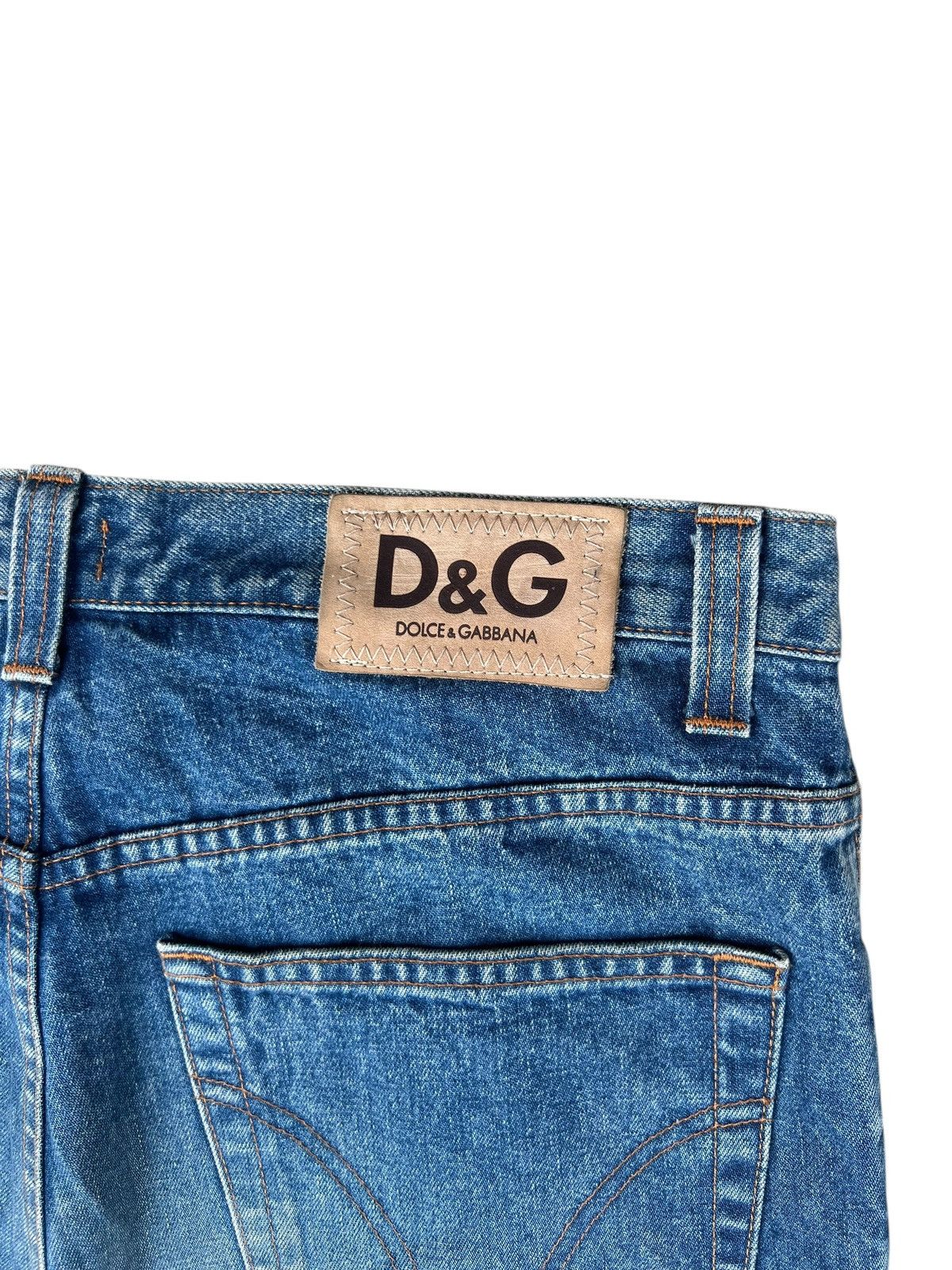 Dolce & Gabbana Vintage Dolce&Gabbana Stains Fade Denim Baggy Wide Jeans Size US 33 - 16 Thumbnail