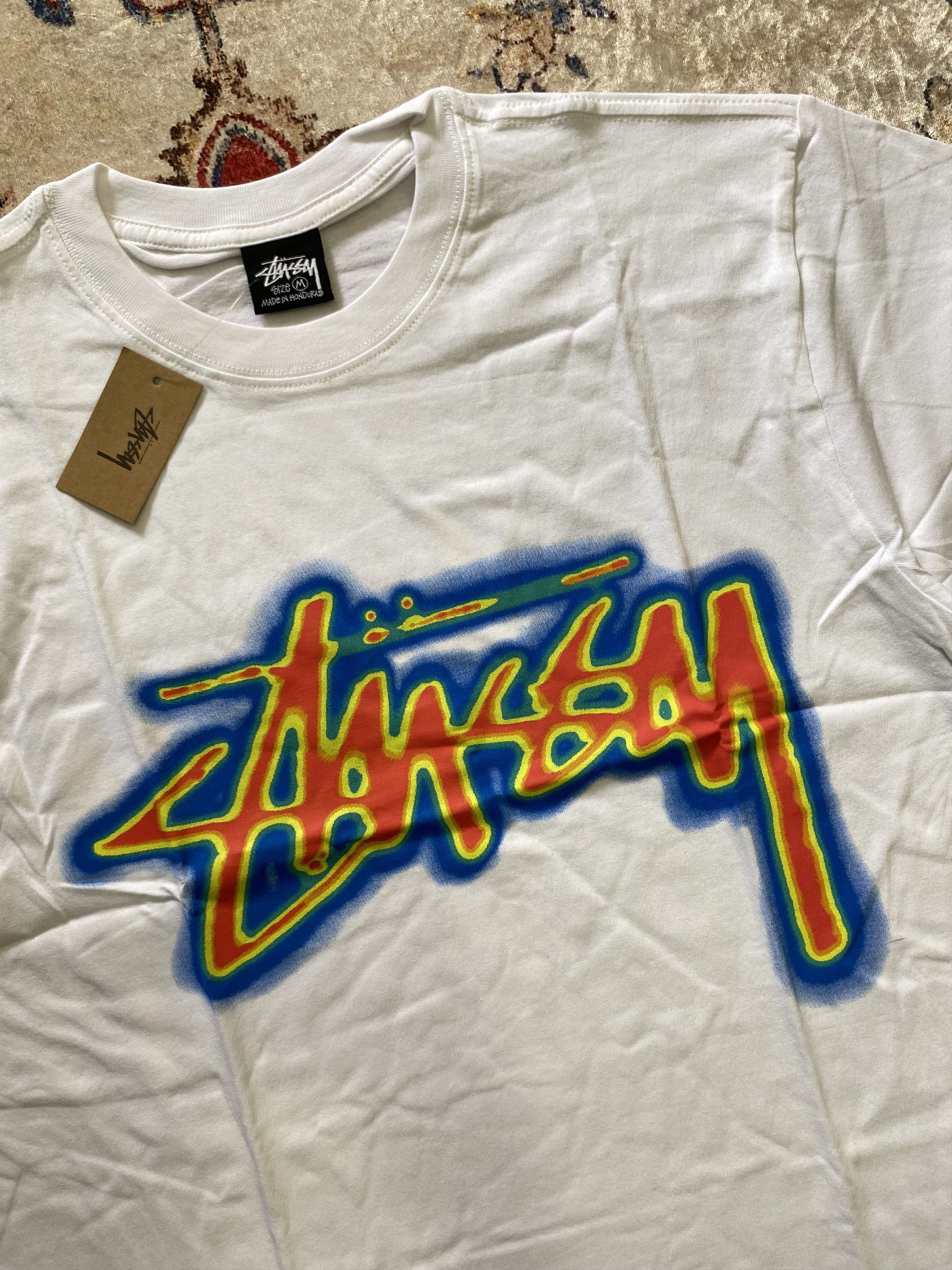 Stussy Stussy Thermal Stock Tee - White Size US M / EU 48-50 / 2 - 2 Thumbnail
