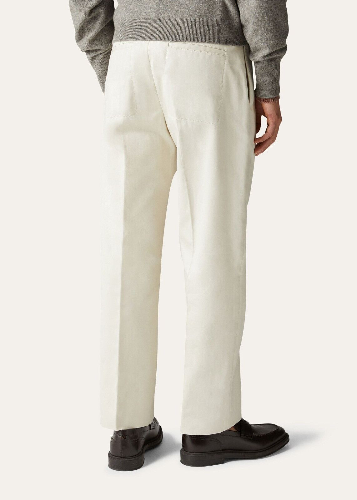 Loro Piana o1srvl11e1224 Merse Cotton Gabardine Pant in White Size US 38 / EU 54 - 2 Thumbnail