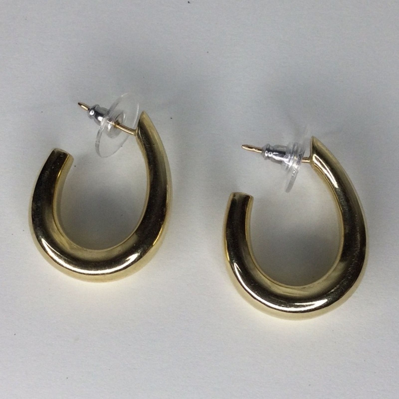 Other Gold Tone Push Back Small Hoop Earrings Size ONE SIZE - 15 Thumbnail