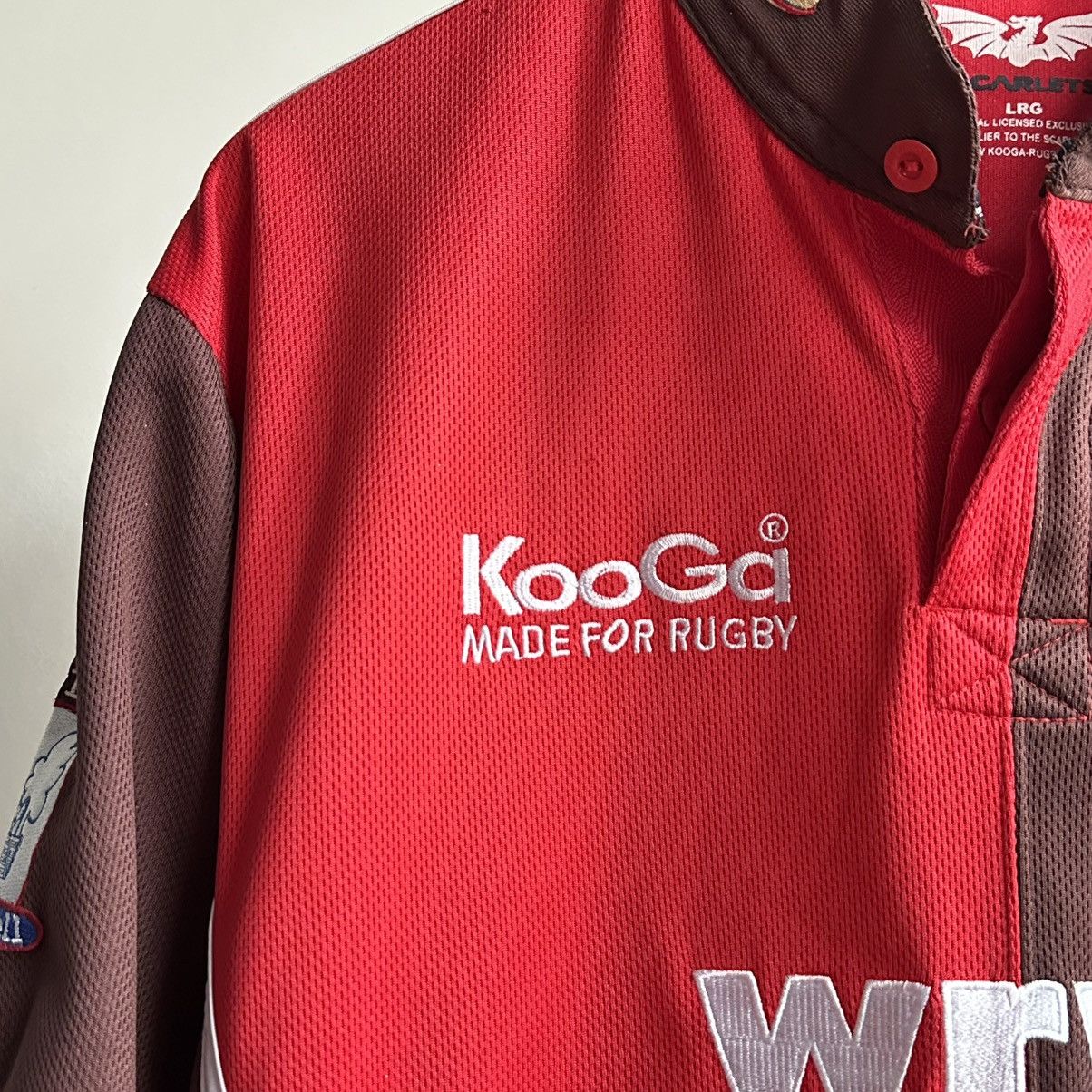 Vintage Vintage KooGa Llanelli Scarlets Stradey Park Rugby Jersey Size US L / EU 52-54 / 3 - 6 Thumbnail