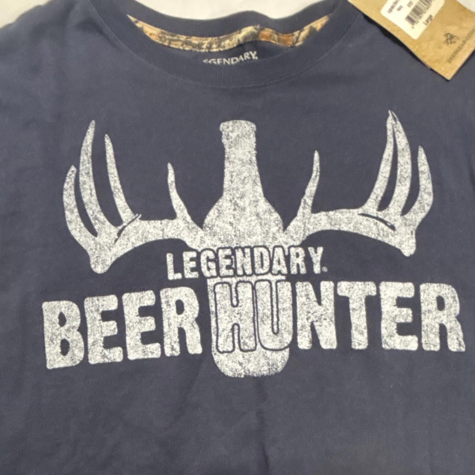 Other Legendary Whitetails Beer Hunter Navy Long Sleeve Size L Size ONE SIZE - 2 Thumbnail