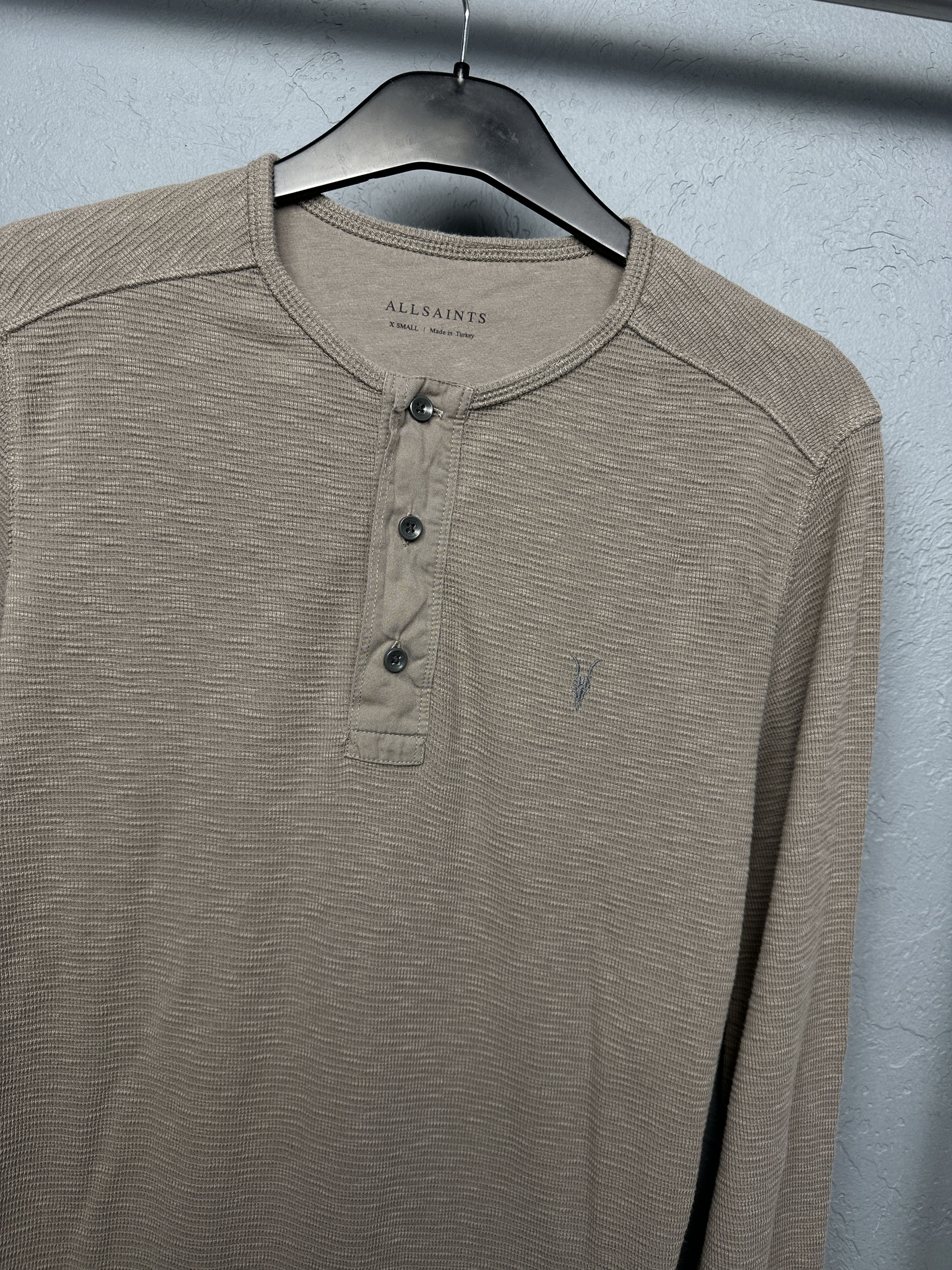 Allsaints Allsaints Mens Clash Henley Long Sleeve T-Shirt Size US XS / EU 42 / 0 - 2 Thumbnail
