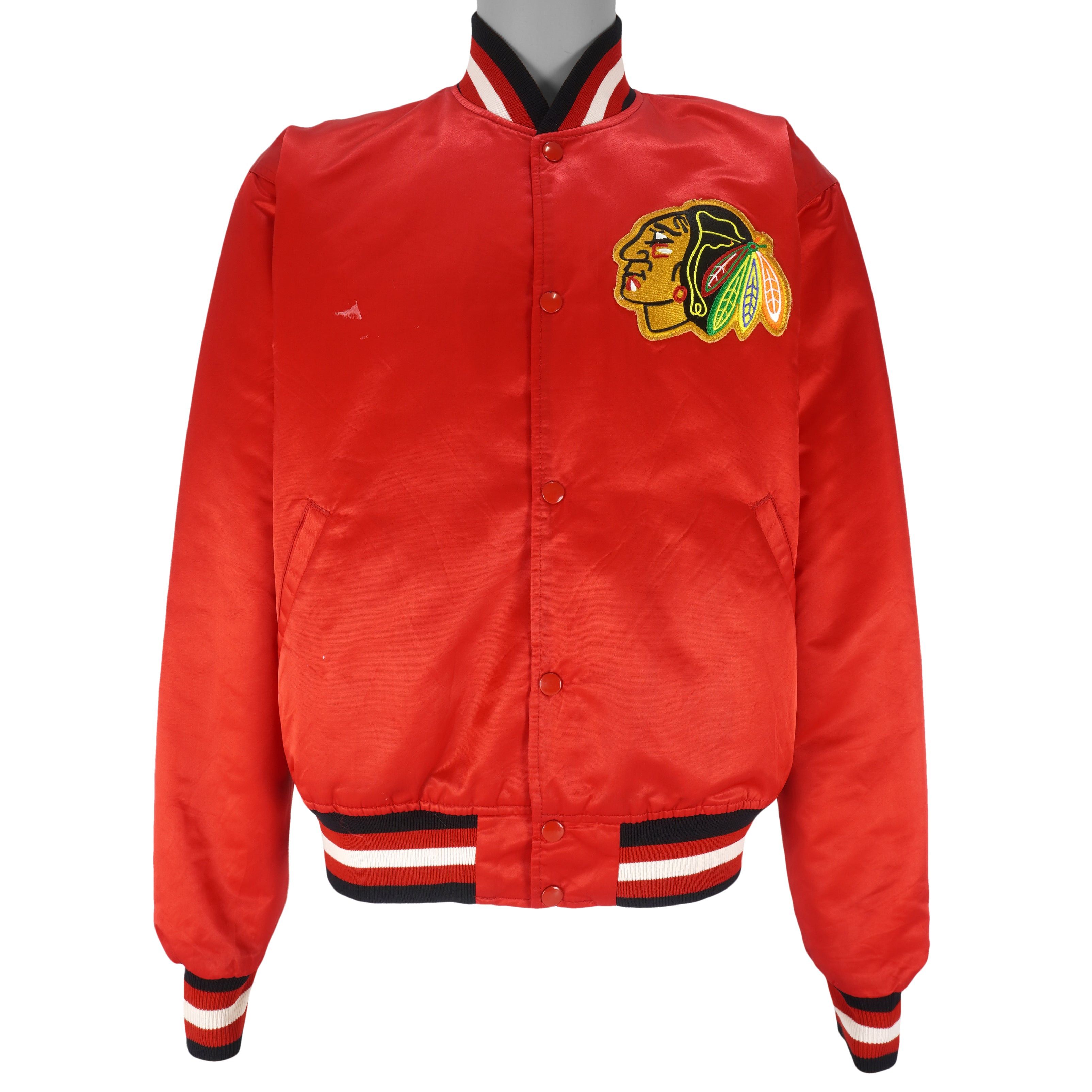 Starter NHL - Chicago Blackhawks Satin Jacket 1980s Size US L / EU 52-54 / 3 - 1 Thumbnail