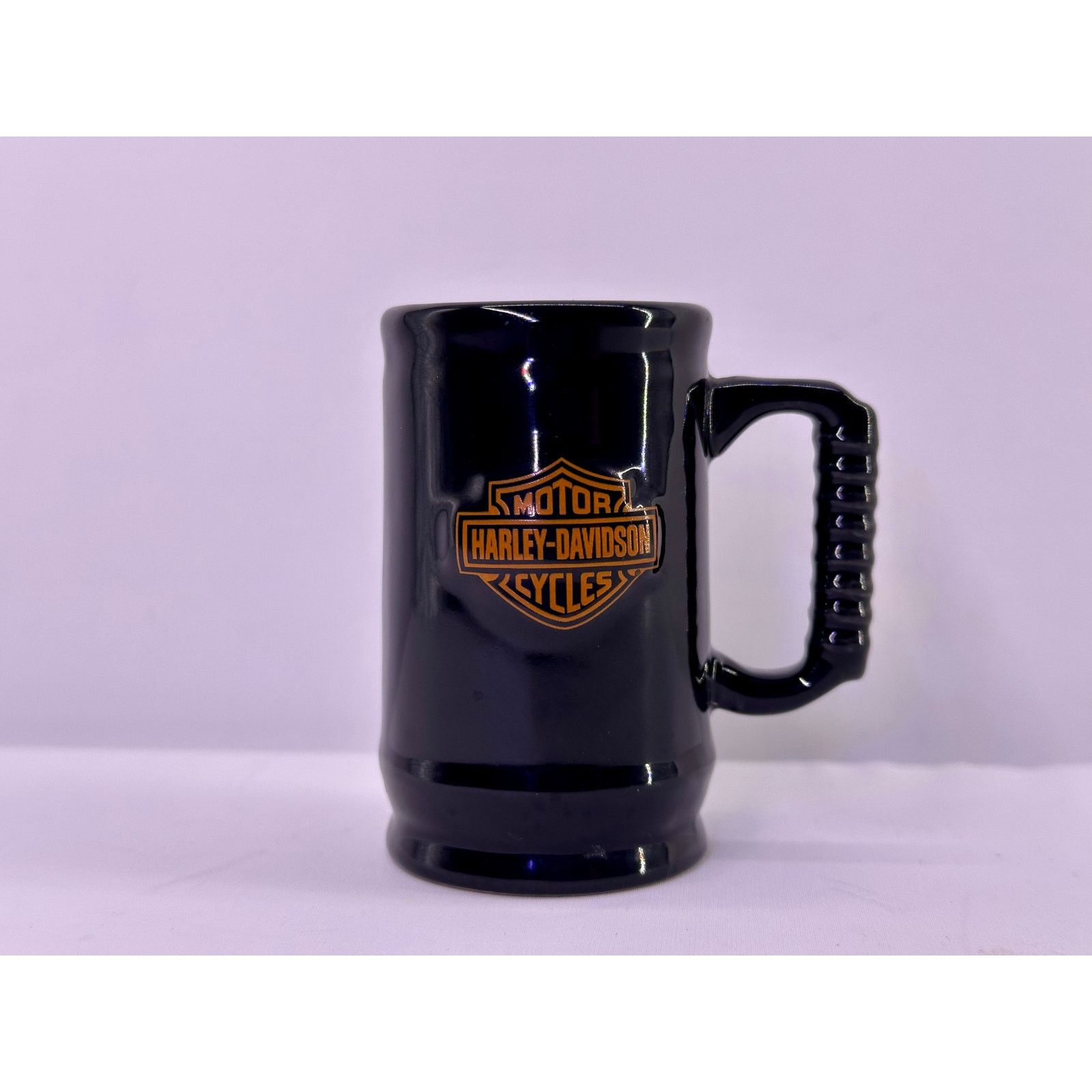 Harley Davidson Harley Davidson Shot Mug Black and Orange Shield 3”Tall Size ONE SIZE - 3 Thumbnail