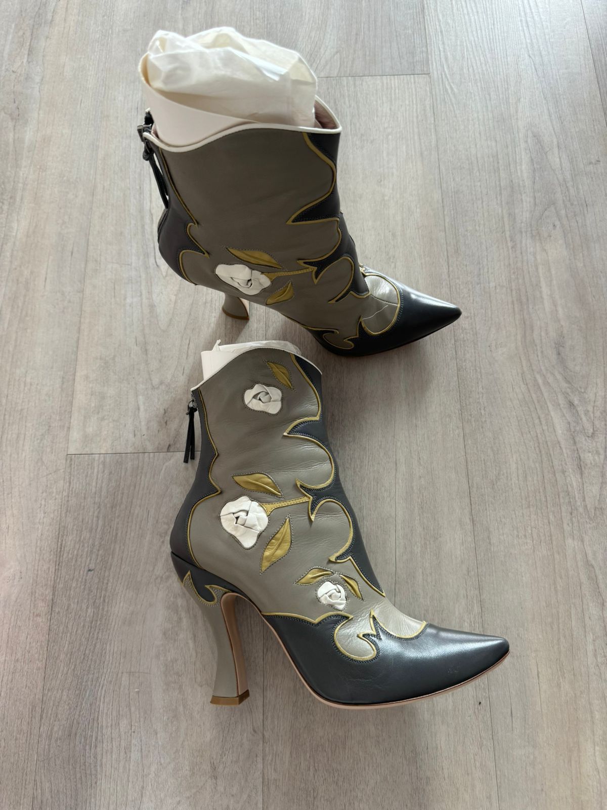 Miu Miu 2012 Runway Floral Print Boots