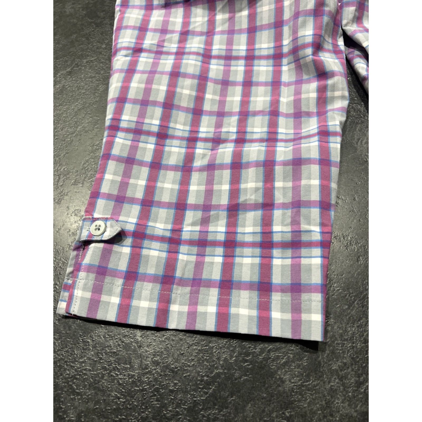 Adidas Adidas Womens Golf Shorts 6 Pink Purple Gray Plaid Climalite Casual Athletic Spring Summer Size 28" / US 6 / IT 42 - 7 Thumbnail