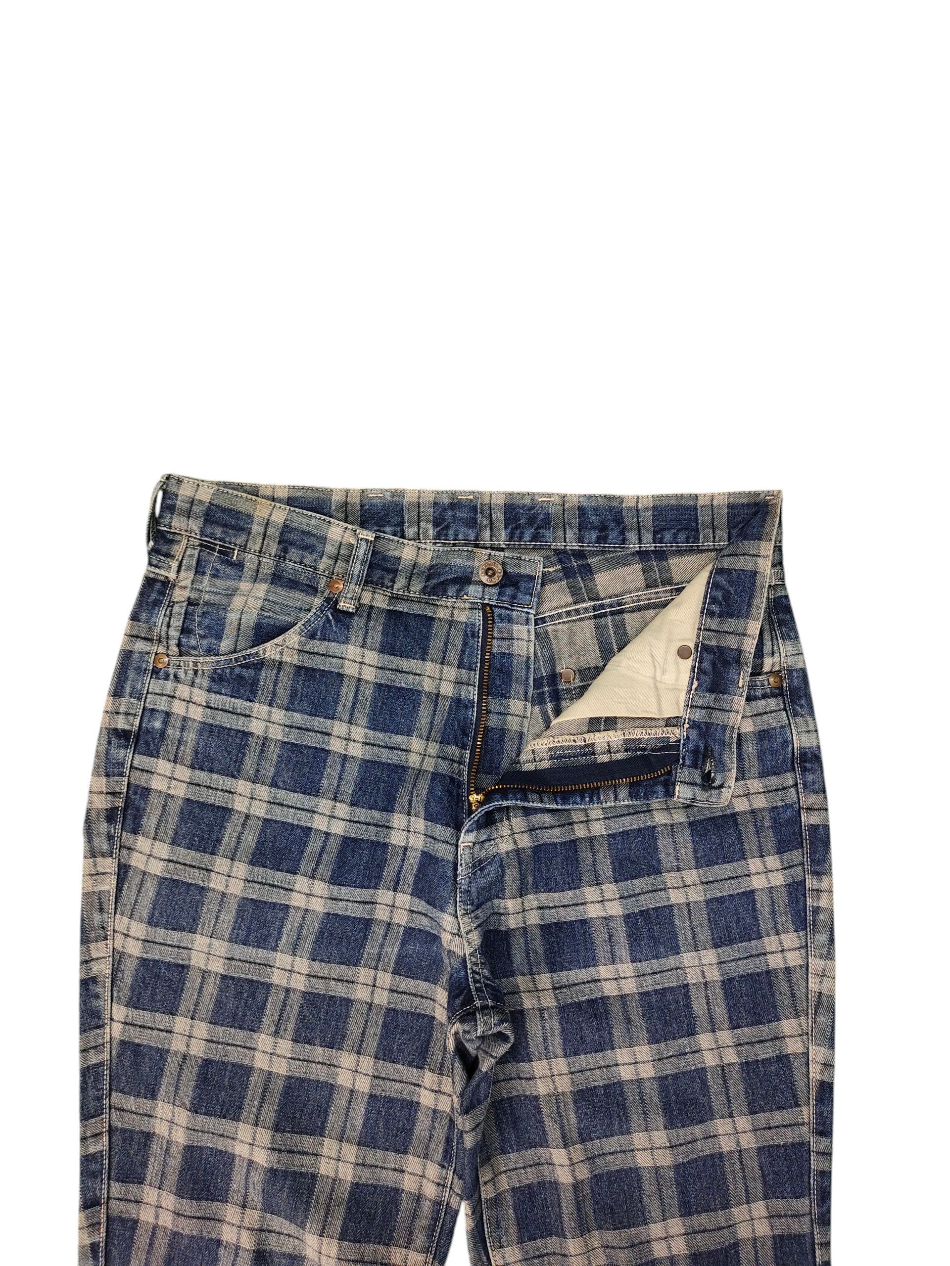 Kapital Vintage Kapital Japan Checkered Cropped Denim Jeans Size US 33 - 7 Thumbnail