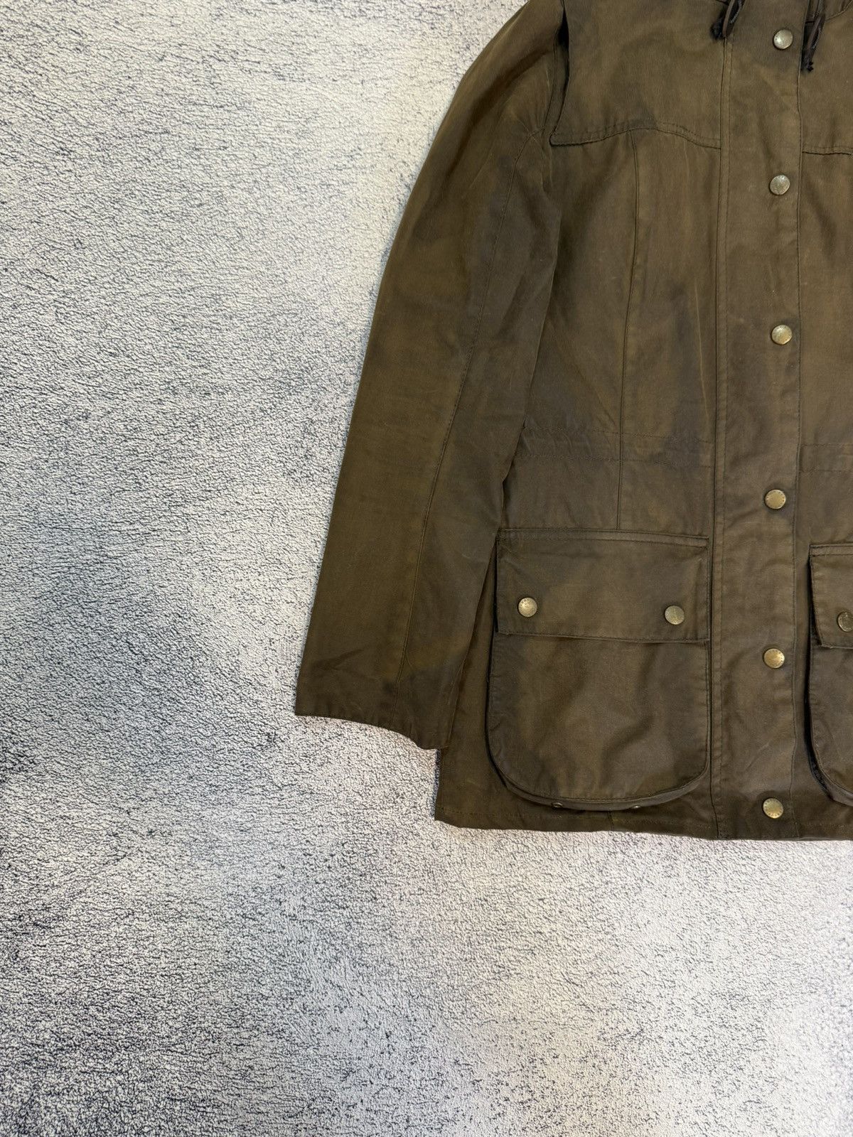 Barbour Barbour Durham Wax Jacket Women UK8 US4 Brown Hooded Vintage Size S / US 4 / IT 40 - 3 Thumbnail