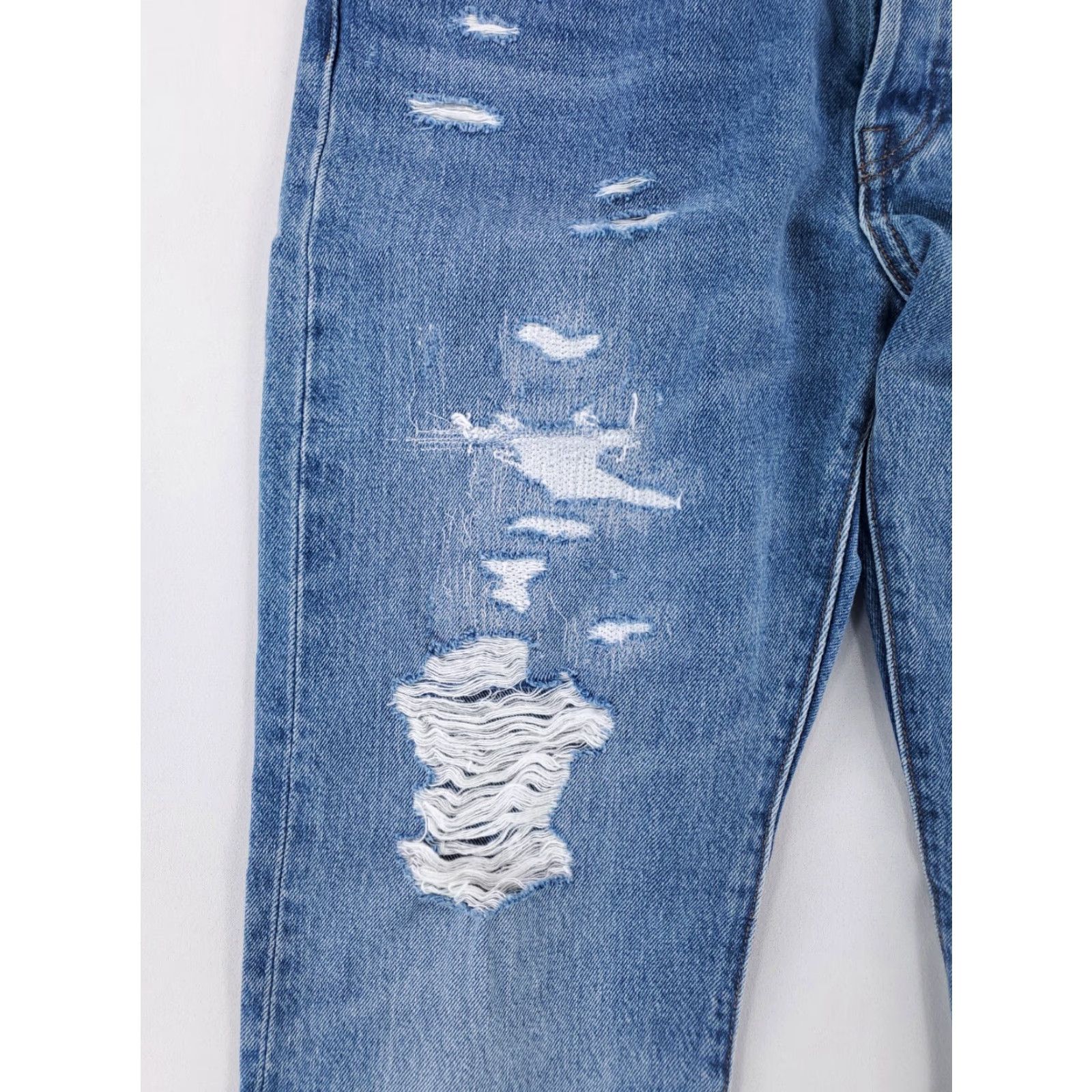 Levi's VINTAGE Levi's 501 150th Anniversary Distressed Redline Selvage Blue Jeans Mens 32 x 30 Size US 32 / EU 48 - 4 Thumbnail