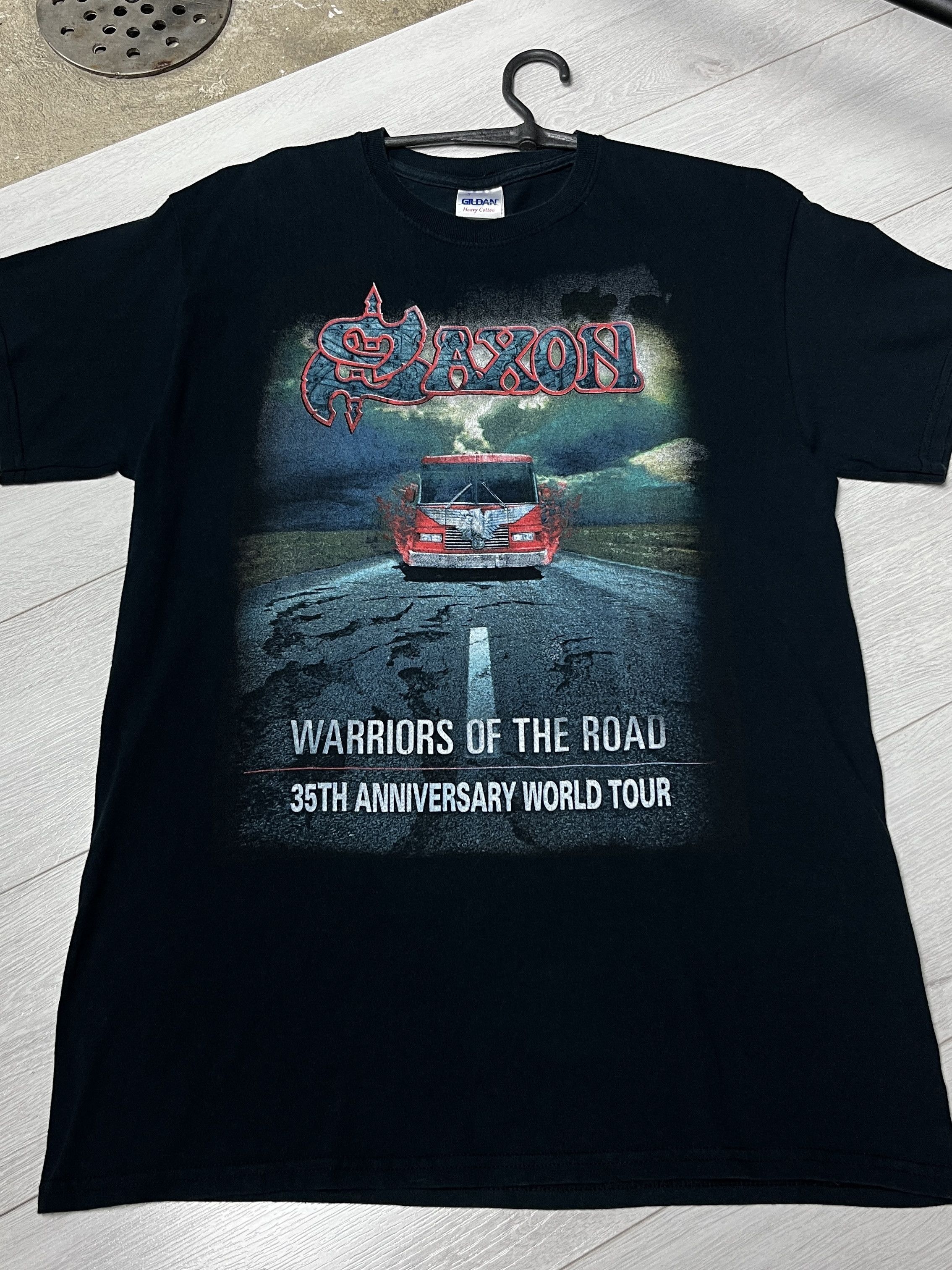 Vintage 2014 SAXON "WARRIORS OF THE ROAD" TOUR TEE - № 979 Size US M / EU 48-50 / 2 - 2 Thumbnail