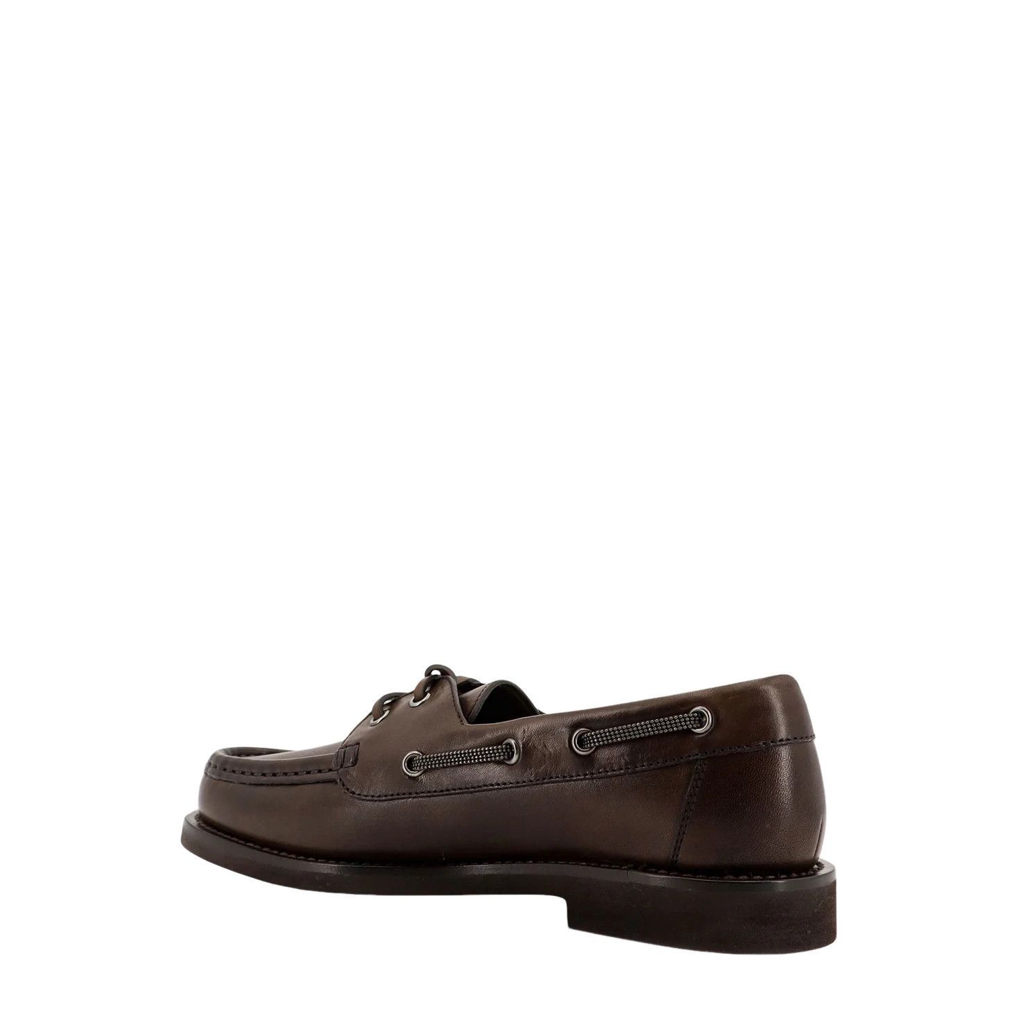 Brunello Cucinelli BRUNELLO CUCINELLI Brown Leather Loafers New & Authentic (Wo Size US 7 / IT 37 - 3 Thumbnail
