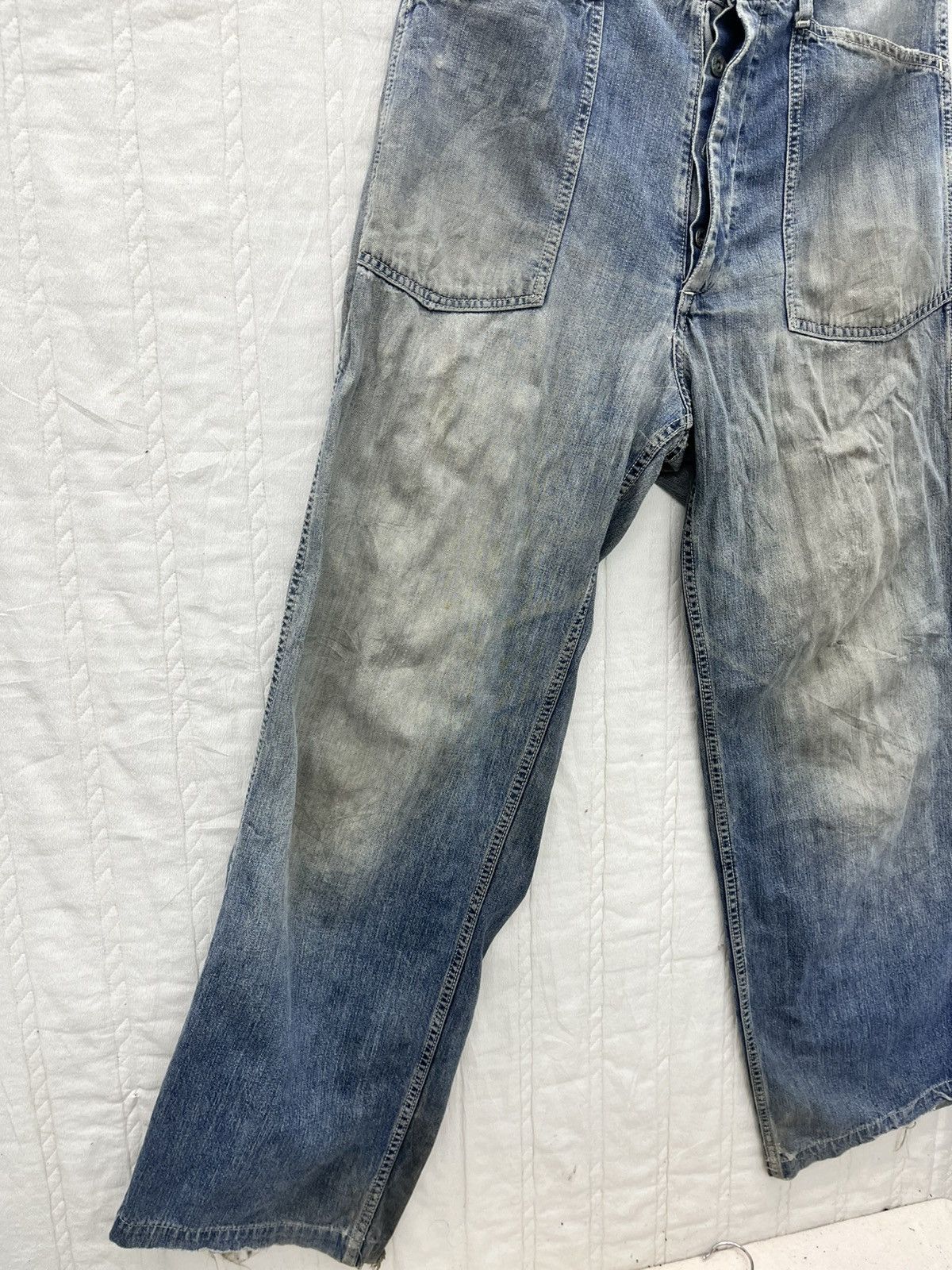 Vintage US ARMY DISTRESSED CARPENTER DENIM Size US 31 - 2 Thumbnail