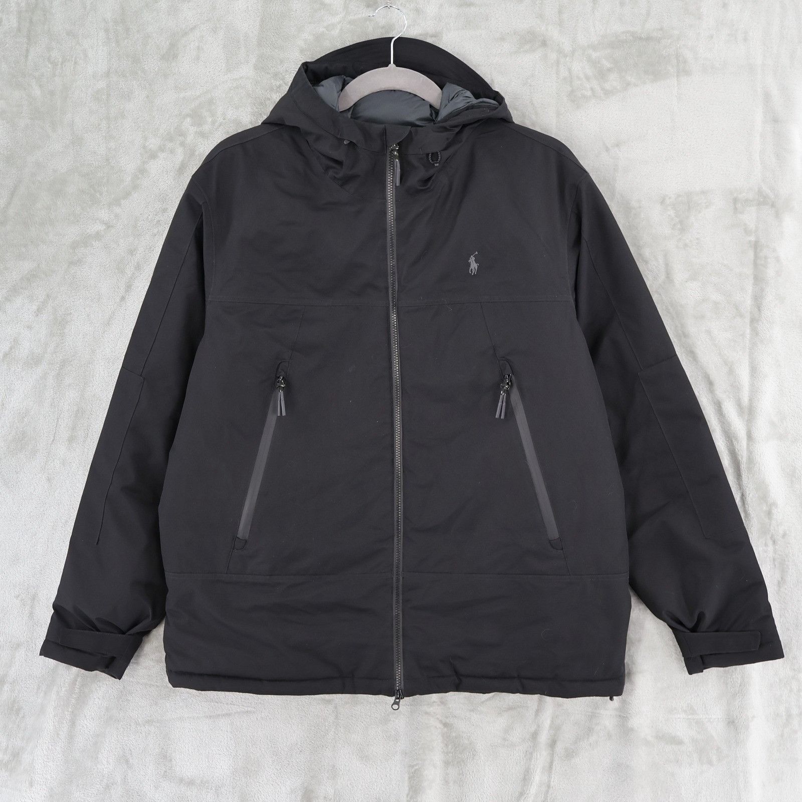 Polo Ralph Lauren Eastview Hooded Jacket Men XL Black Puffer