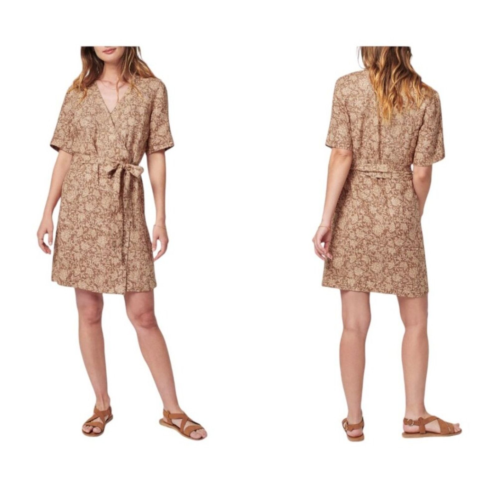 Faherty Faherty Ashley Tie Waist Linen Dress Medium NWT $168 MSRP Size M / US 6-8 / IT 42-44 - 1 Thumbnail