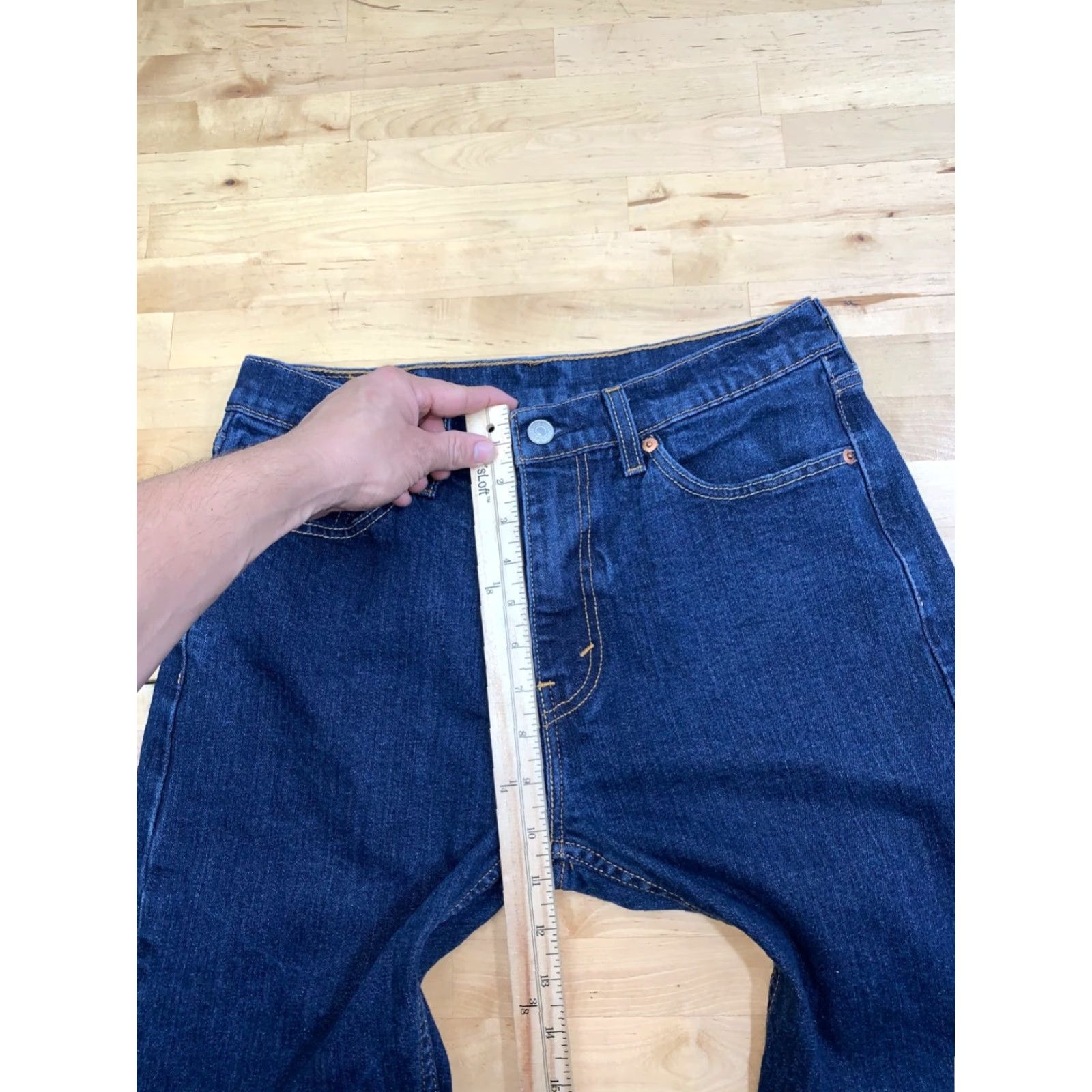 Levi's Levi's 505 Jeans Mens 30x30 Denim Straight Leg Blue Dark Indigo 5-Pocket Regular Fit Vintage No Size US 30 / EU 46 - 7 Thumbnail
