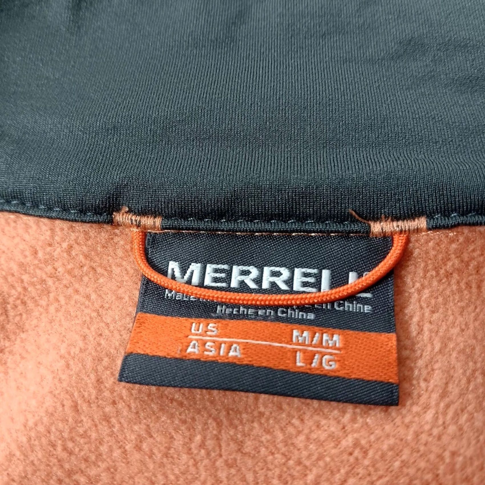 Merrell Merrell Fleece Shirt Jacket Women Medium Orange Pocket Thumb holes 1/4 Zip Hiking Camp Outdoors Merrell Shirt Jacket Womens M Orange Size M / US 6-8 / IT 42-44 - 5 Thumbnail