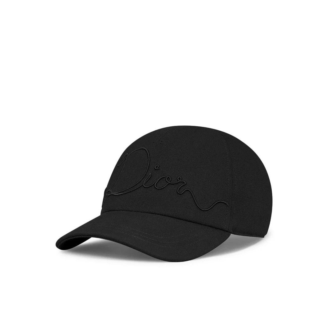 Dior DIOR $710 Black Ribbon Baseball Cap New & Authentic (Men's s Size ONE SIZE - 2 Thumbnail