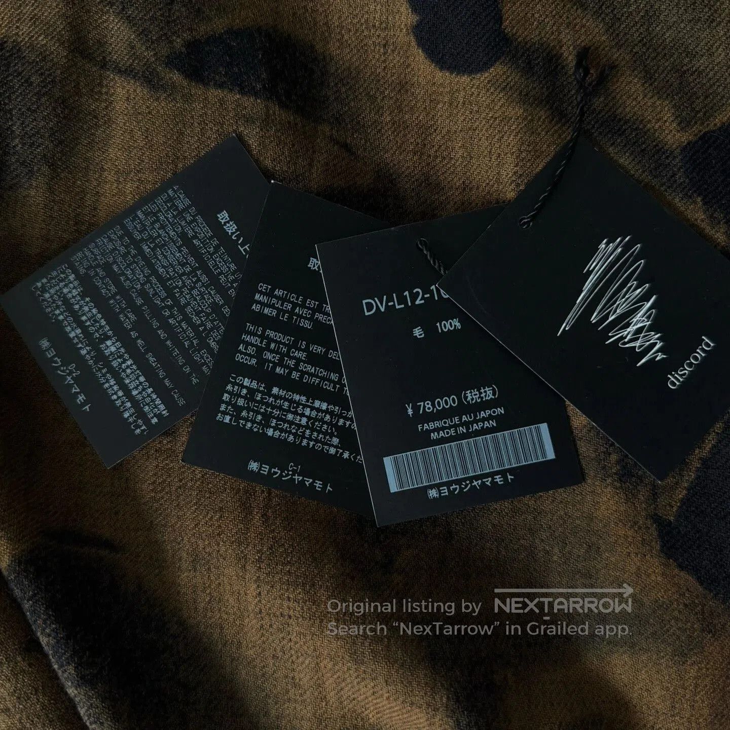 Yohji Yamamoto Yohji Yamamoto Wabi. Size ONE SIZE - 8 Thumbnail