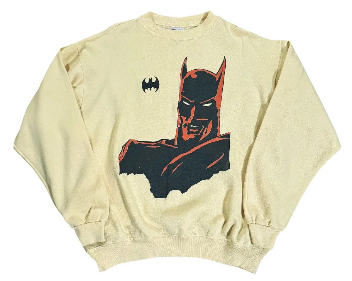 Vintage Vintage Batman Yellow Sweatshirt (Size XL) Size US XL / EU 56 / 4 - 1 Thumbnail