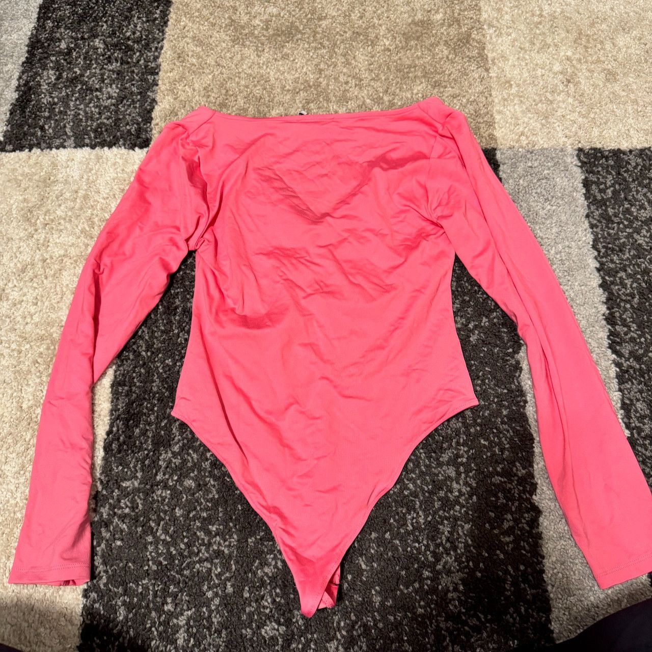 Zara Zara Ruched Pink Long Sleeve Bodysuit Size L / US 10 / IT 46 - 5 Thumbnail