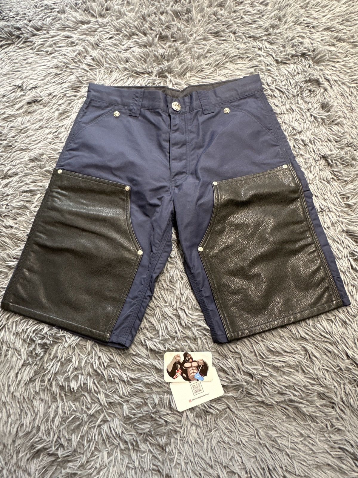 Chrome Hearts Chrome Hearts Nylon Leather Carpenter Shorts W/ Cross Patch Size US 32 / EU 48 - 2 Thumbnail