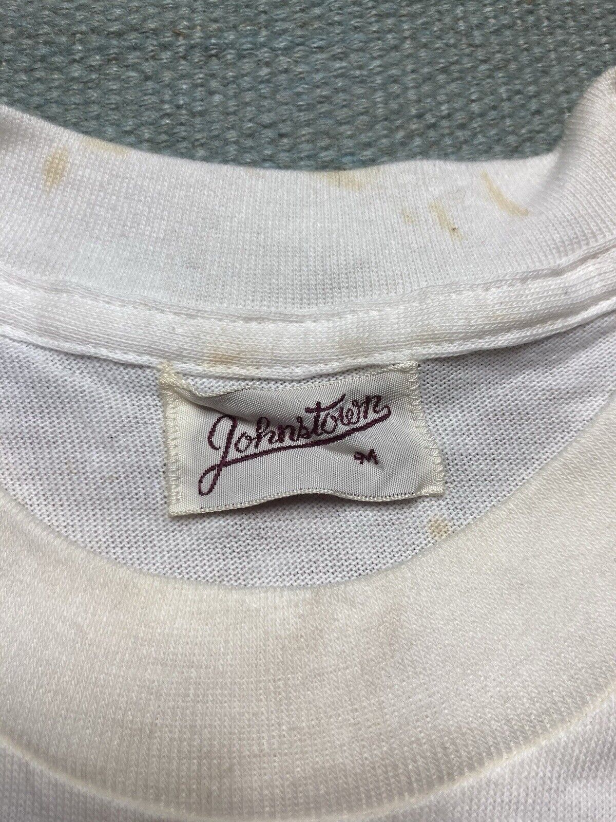Vintage Vtg 1950s blank white t shirt soft cotton Johnstown medium Size US M / EU 48-50 / 2 - 6 Thumbnail