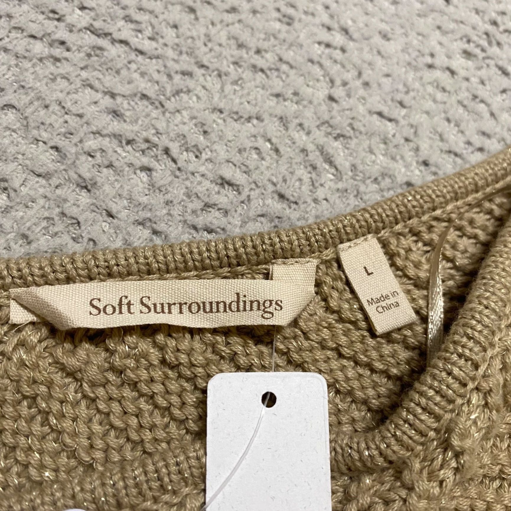 Soft Surroundings NWT Soft Surroundings Womens Large Dress Beige Lucera Knit Midi Tank Sweater New Size L / US 10 / IT 46 - 3 Thumbnail