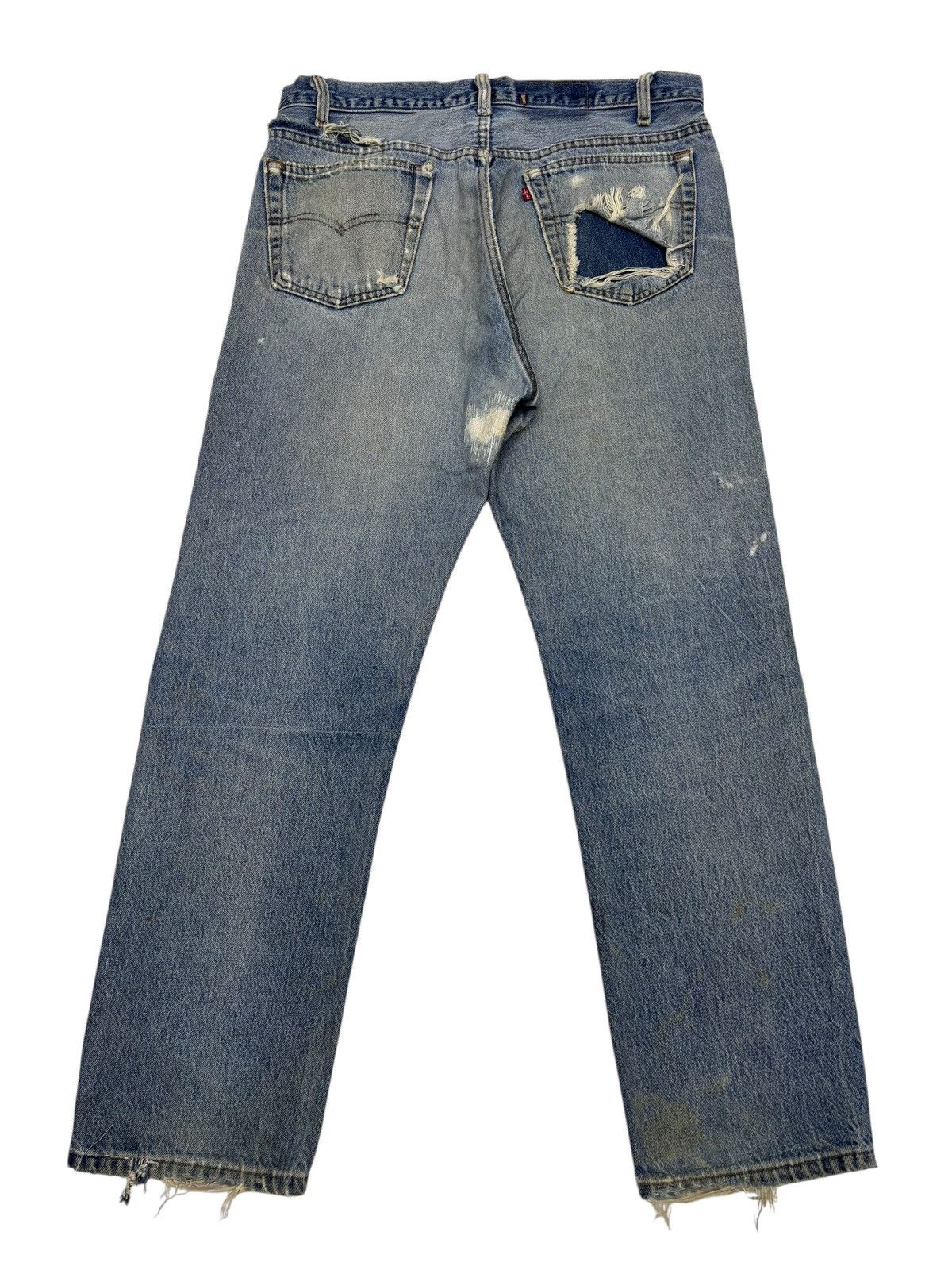 Kapital Vintage Levis 501 USA Distressed Denim Jeans Button 520 Size US 34 / EU 50 - 8 Thumbnail