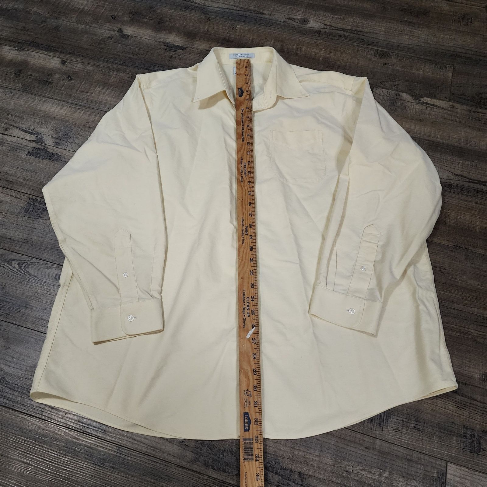 L.L. Bean L.L Bean Men Yellow Button Down Long Sleeve Shirt 18/35 2331 Size US XXL / EU 58 / 5 - 2 Thumbnail