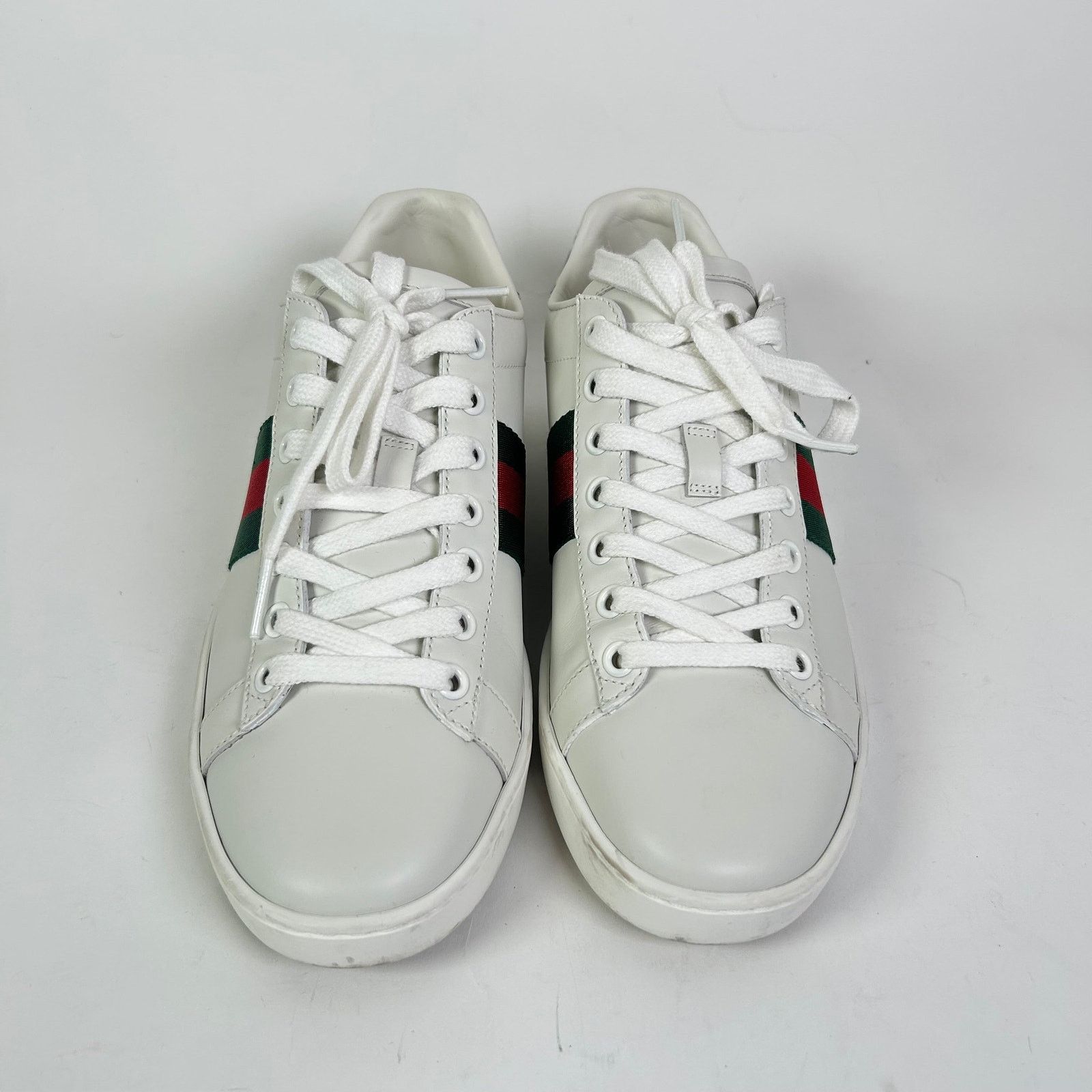 Gucci Gucci Web Ace Leather Sneaker Size US 4.5 / IT 34.5 - 2 Thumbnail
