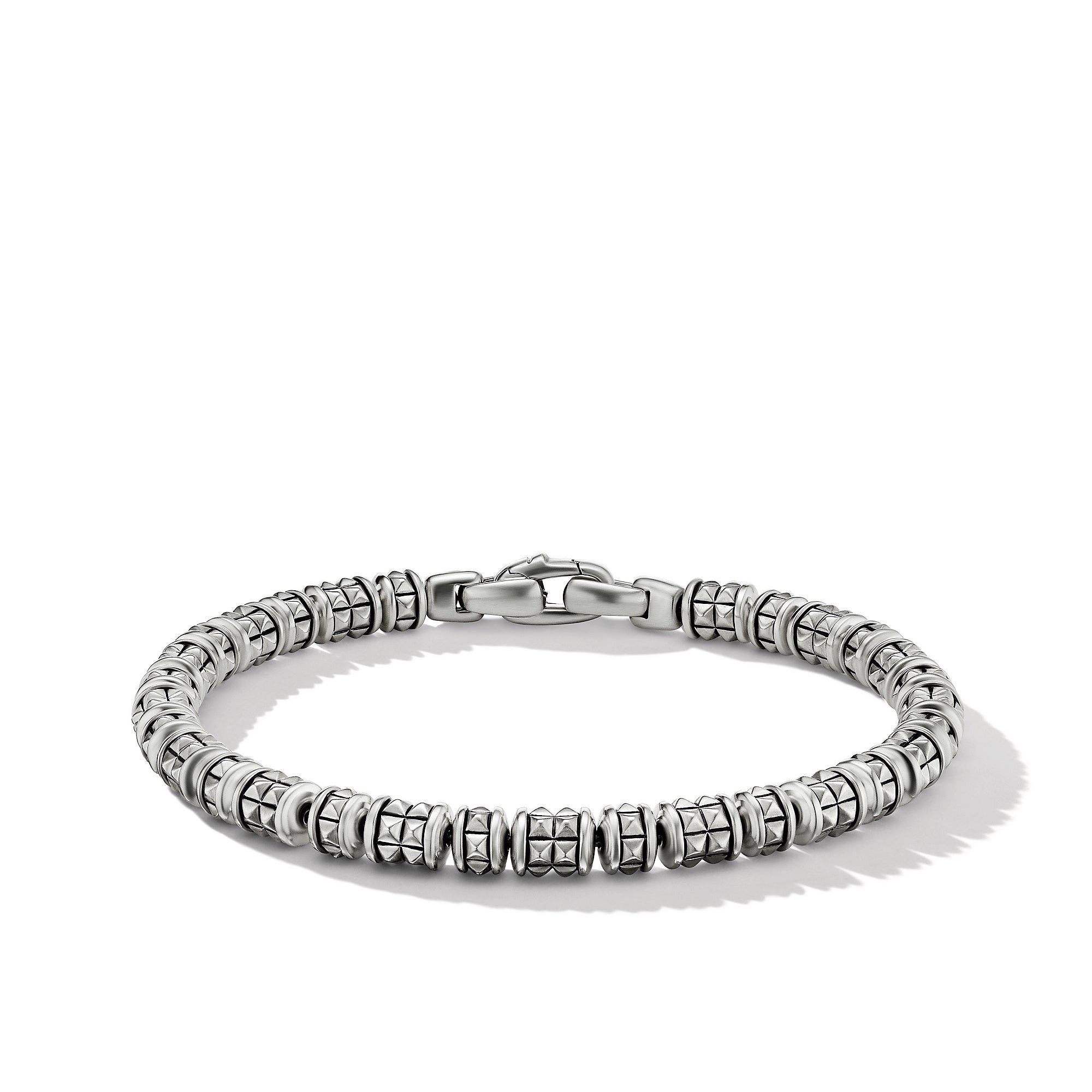 David Yurman o1w1db10526 B25479M /Size:S/Pyramid Bead Bracelet in Silver Size ONE SIZE - 1 Thumbnail