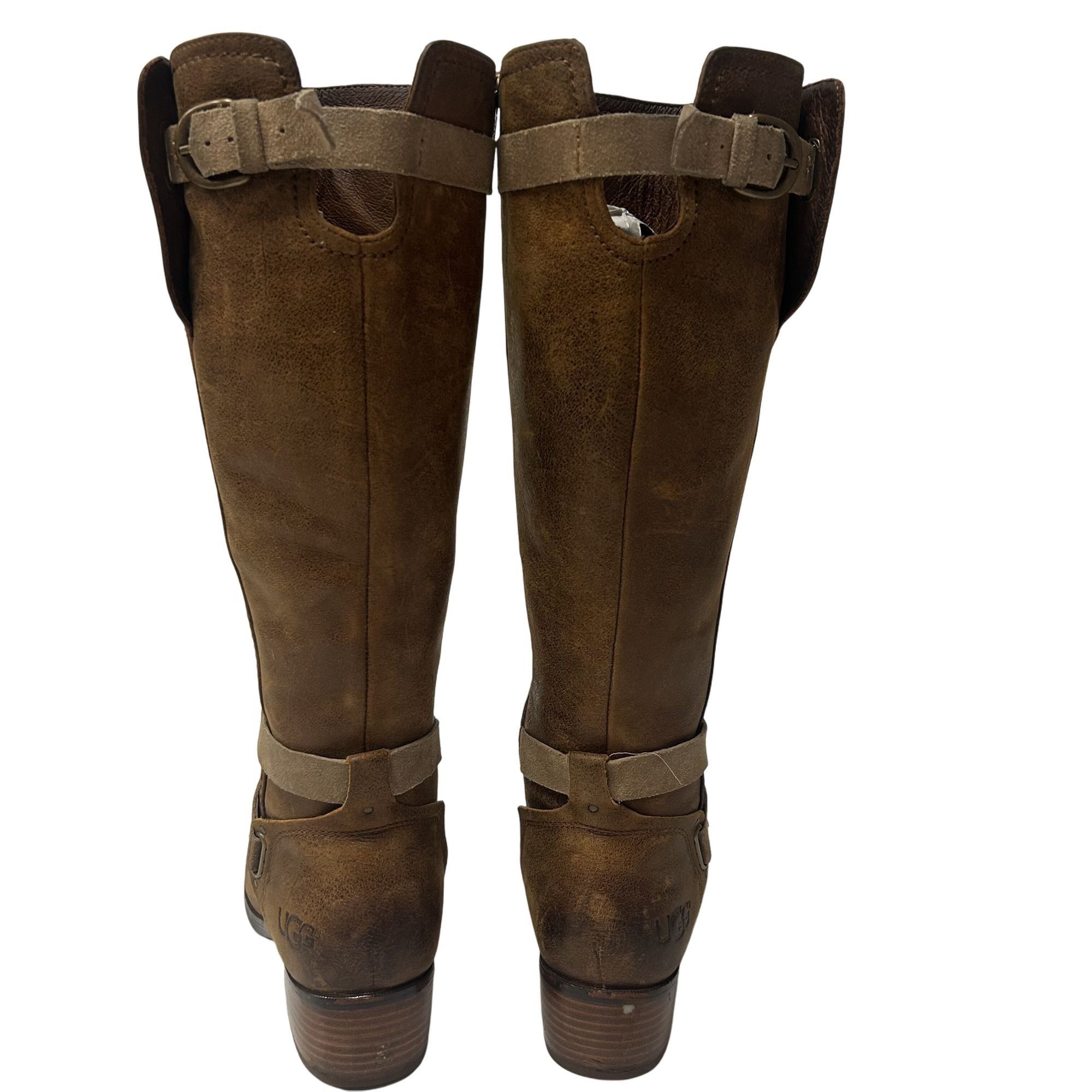 Ugg Ugg Australia Leather Tall Full Zip DARCIE Riding Boots Size US 9.5 / IT 39.5 - 4 Thumbnail