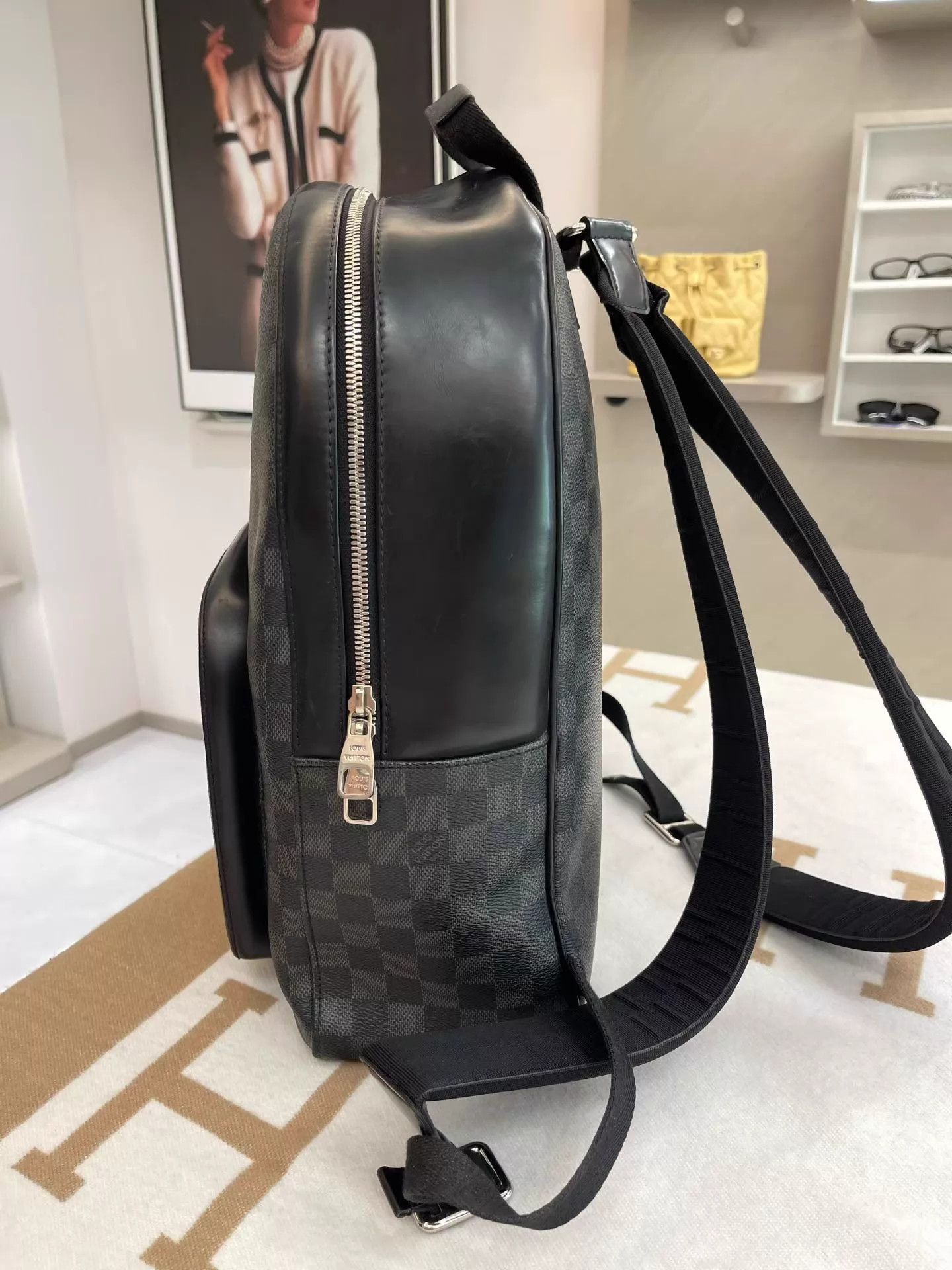 Louis Vuitton LV Josh Black Damier Backpack Like New 30*38*12 Size ONE SIZE - 7 Thumbnail