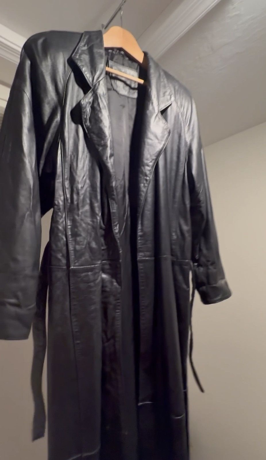 Other Georgetown Leather Design Vintage Collared Belt Trenchcoat Size S / US 4 / IT 40 - 1 Thumbnail