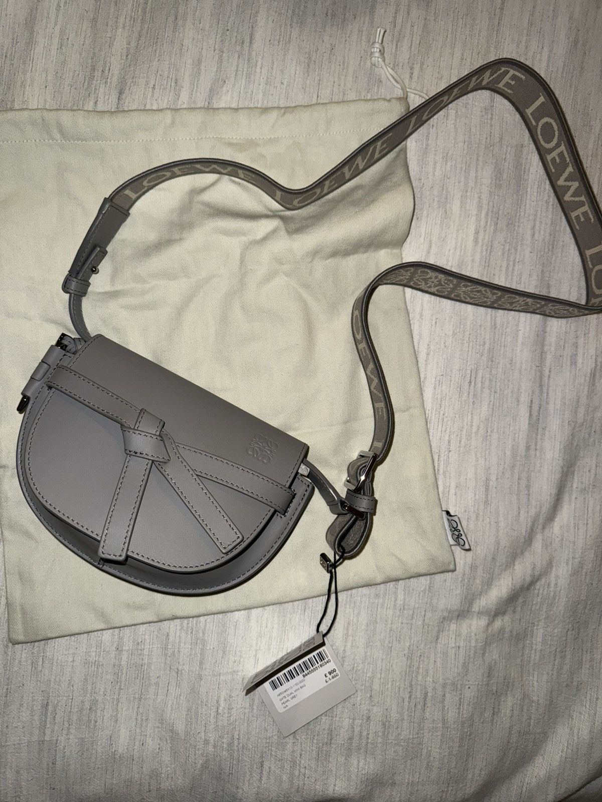 Loewe Loewe Gate Dual Mini Bag in Pearl Grey Size ONE SIZE - 3 Thumbnail