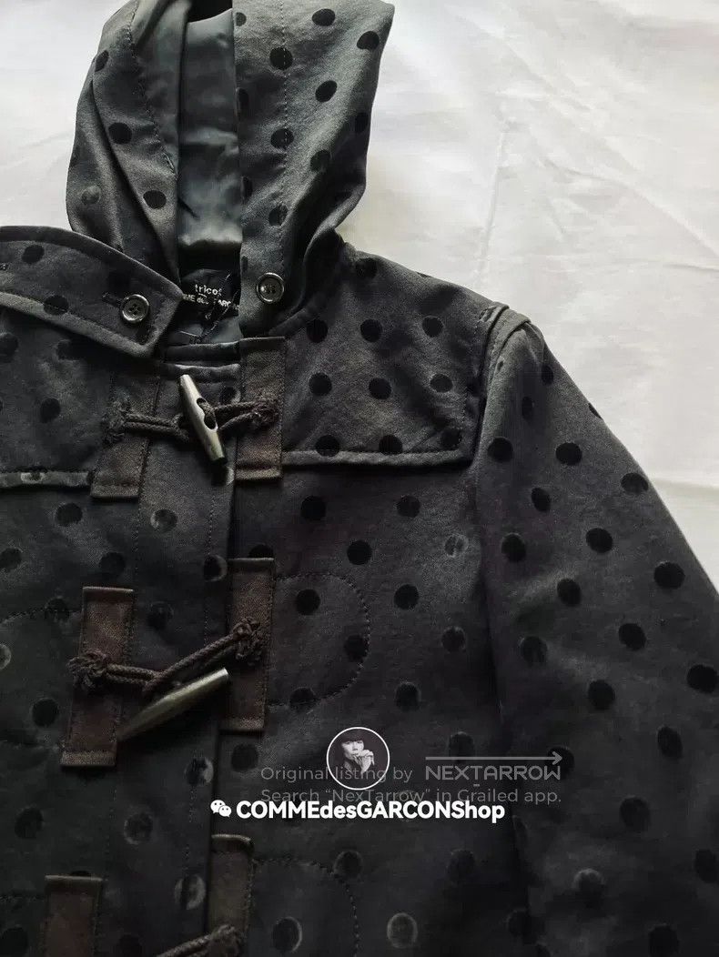 Comme des Garcons Comme Des Garcons Polka-dot dark horn button hooded coat Size S / US 4 / IT 40 - 4 Thumbnail
