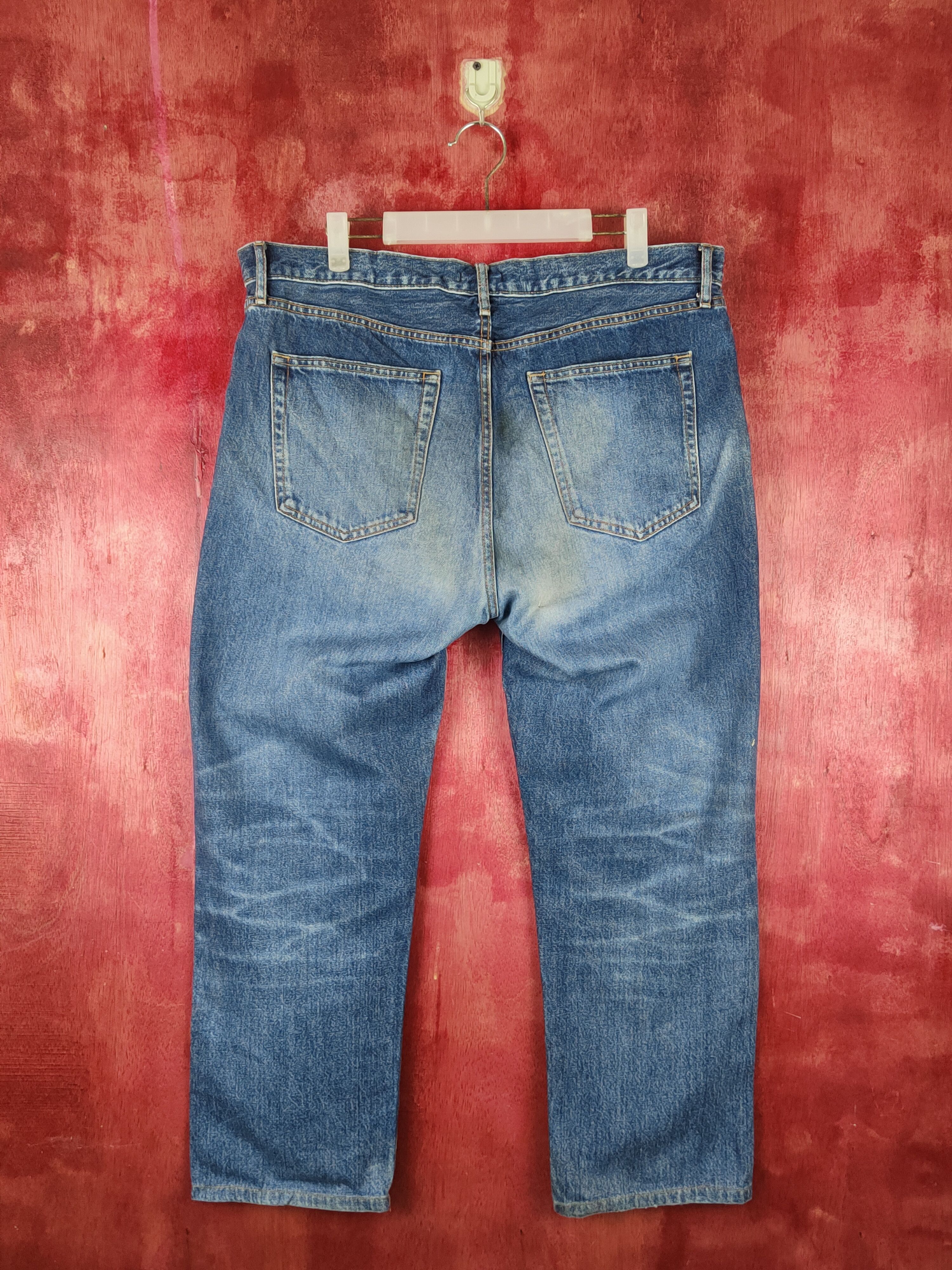 Japanese Brand Uniqlo Blue Faded Multipocket Denim #S1614 Size US 35 - 7 Thumbnail