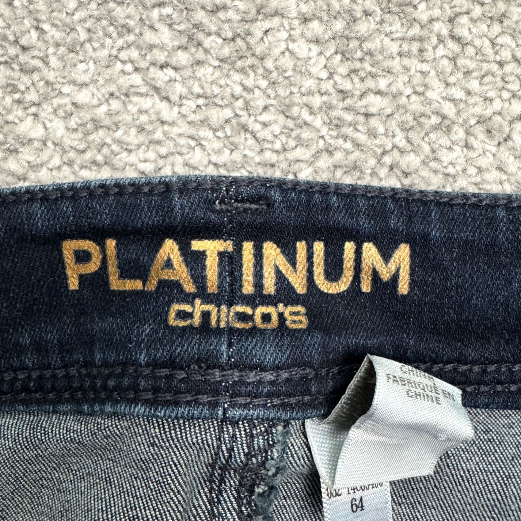 Vintage Chico's Platinum Leopard Slim Straight Denim Jeans Womens Blue 34x29 5-Pocket Stretch City Grunge Streetwear Vintage No Size 25" / US 0 / IT 36 - 6 Thumbnail