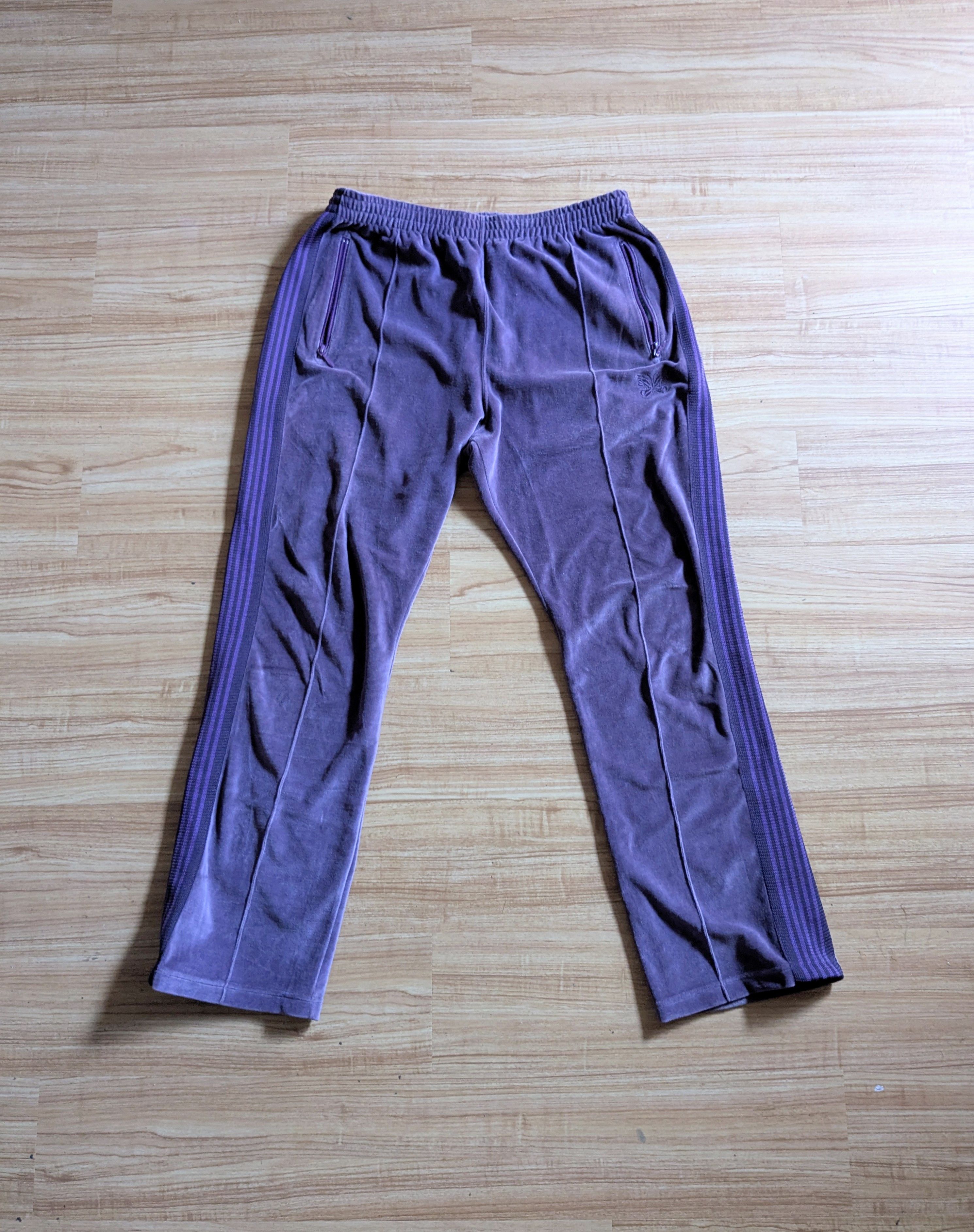 Needles Needles Velvet Sweatpants Joggers Purple Large Size US 32 / EU 48 - 1 Thumbnail